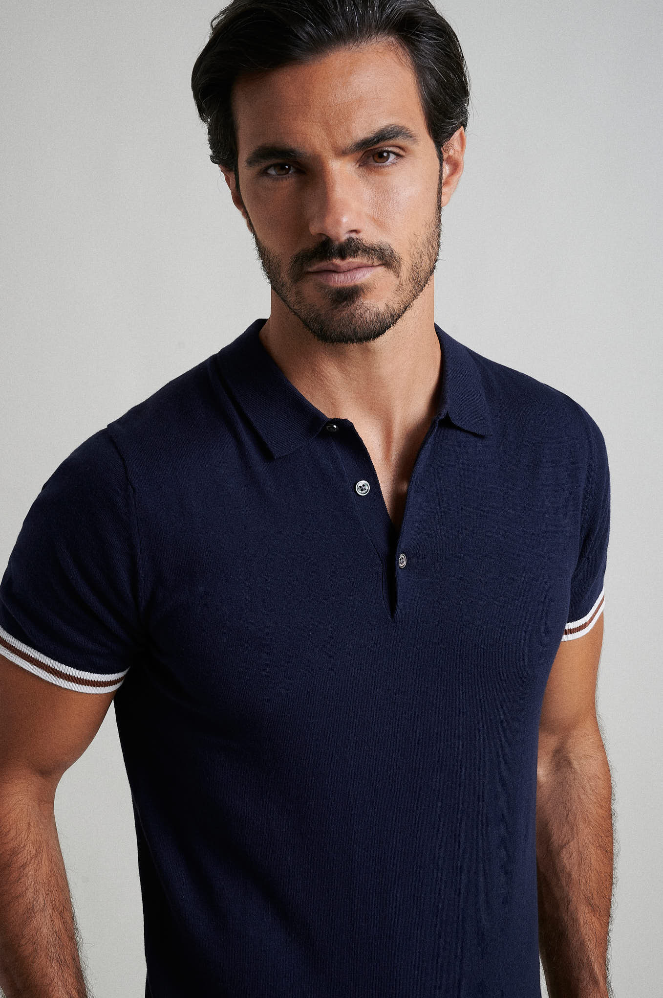 100% Pima cotton polo sweater - Image 12