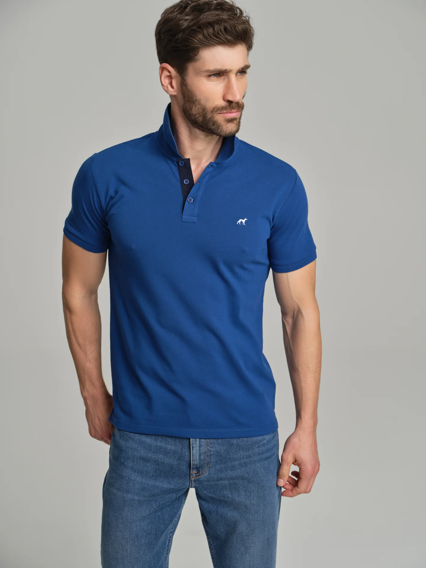 89 Edition Capsule Collection K-Easy contrasts piquet polo shirt - Image 2