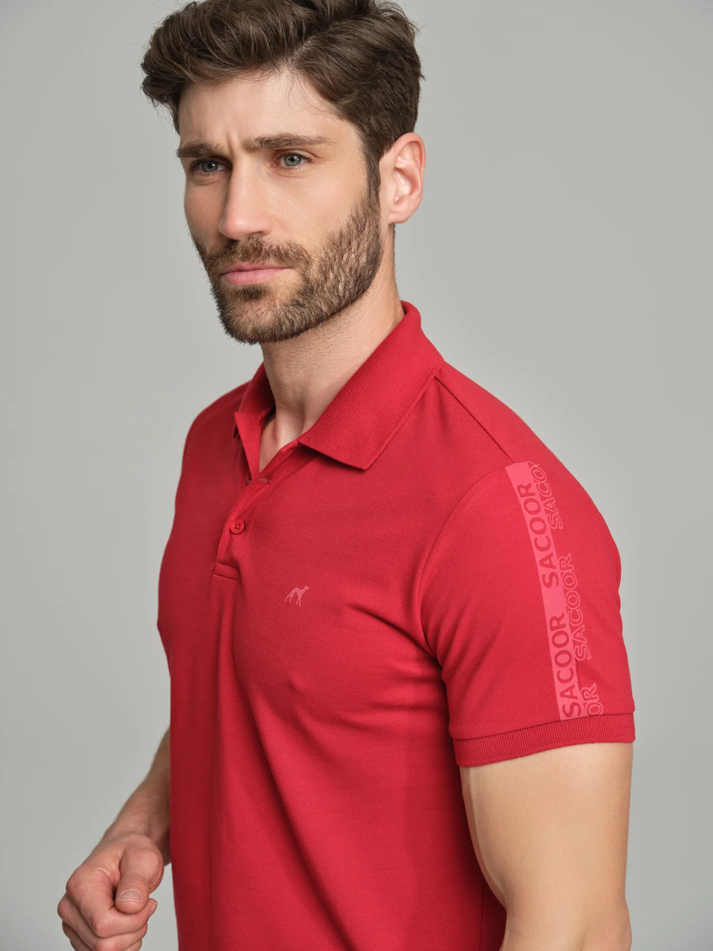 89 Edition Capsule Collection K-Easy reflective print piquet polo shirt - Image 16