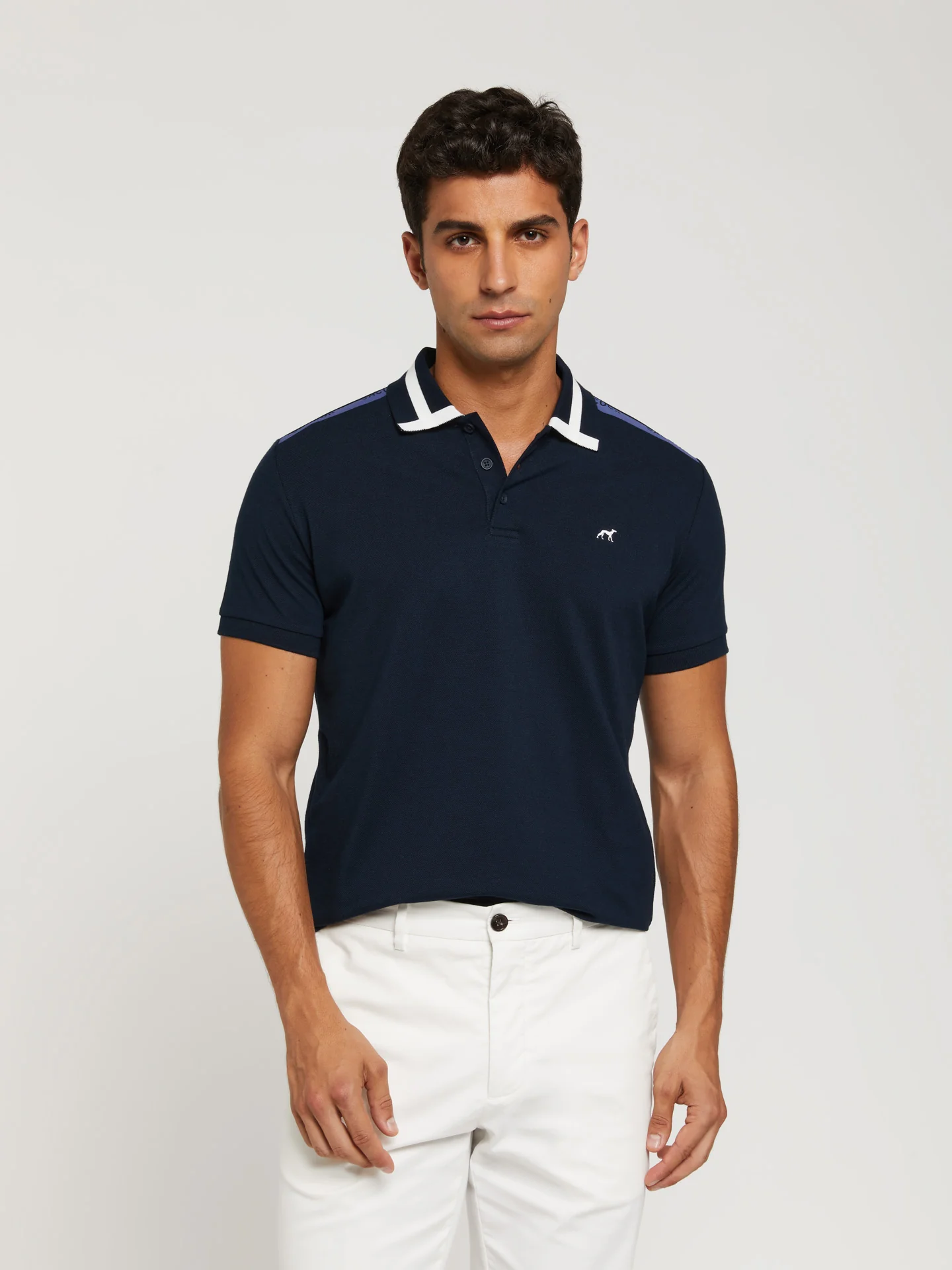 89 edition slim fit personalized stripe piqué polo shirt - Image 2