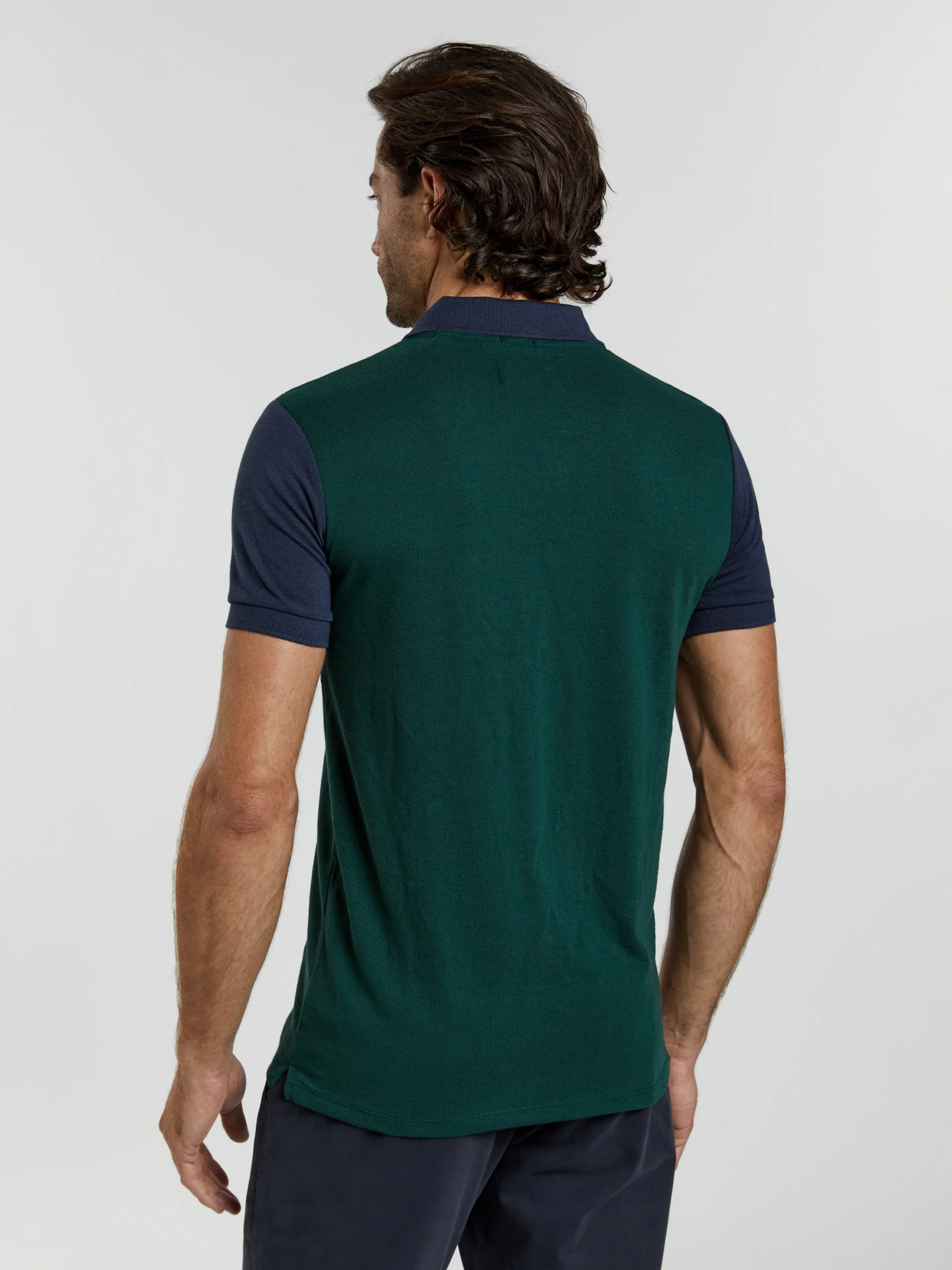 89 edition slim fit piqué polo shirt with colour-block - Image 5