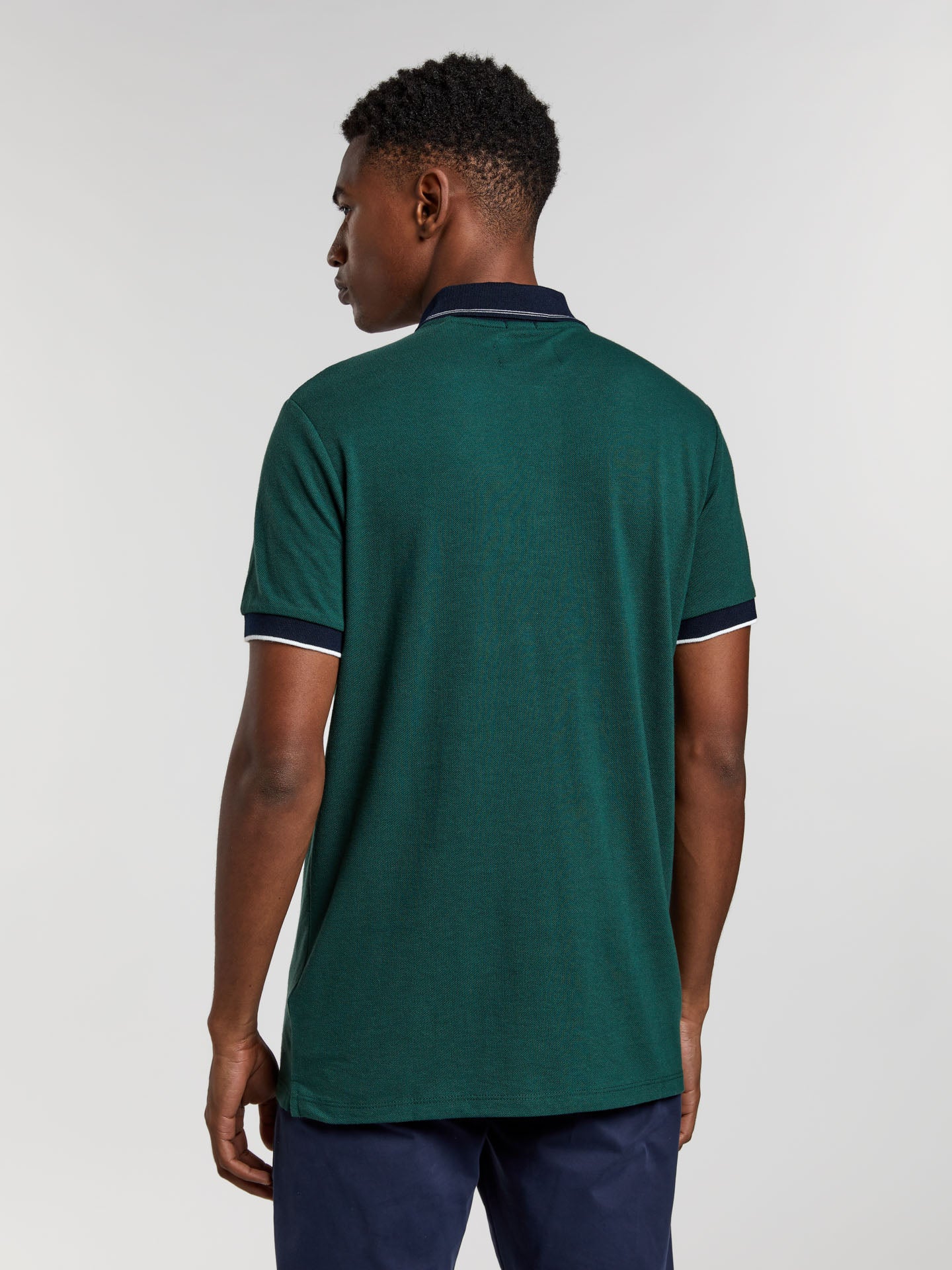 89 edition slim fit piqué polo shirt with contrast colours - Image 9