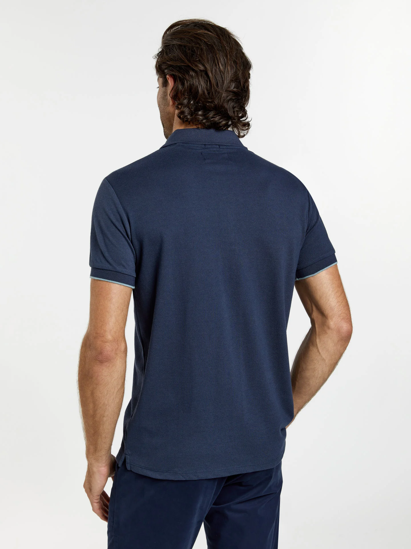 89 edition slim fit piqué polo shirt with wrinkled placket - Image 6