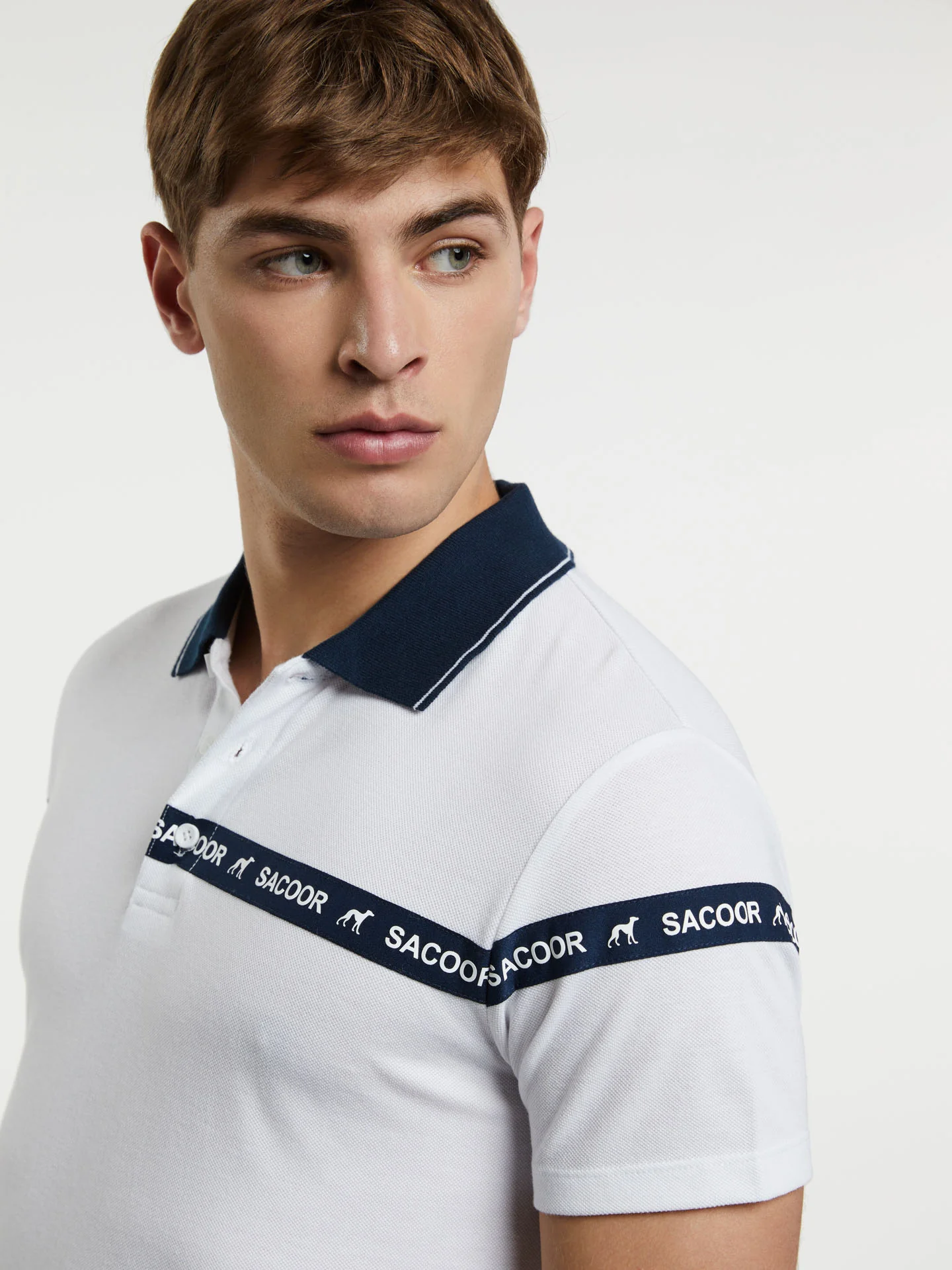 89 Recycled Edition' Polo Piqué Shirt With Branded Tapes - Image 9