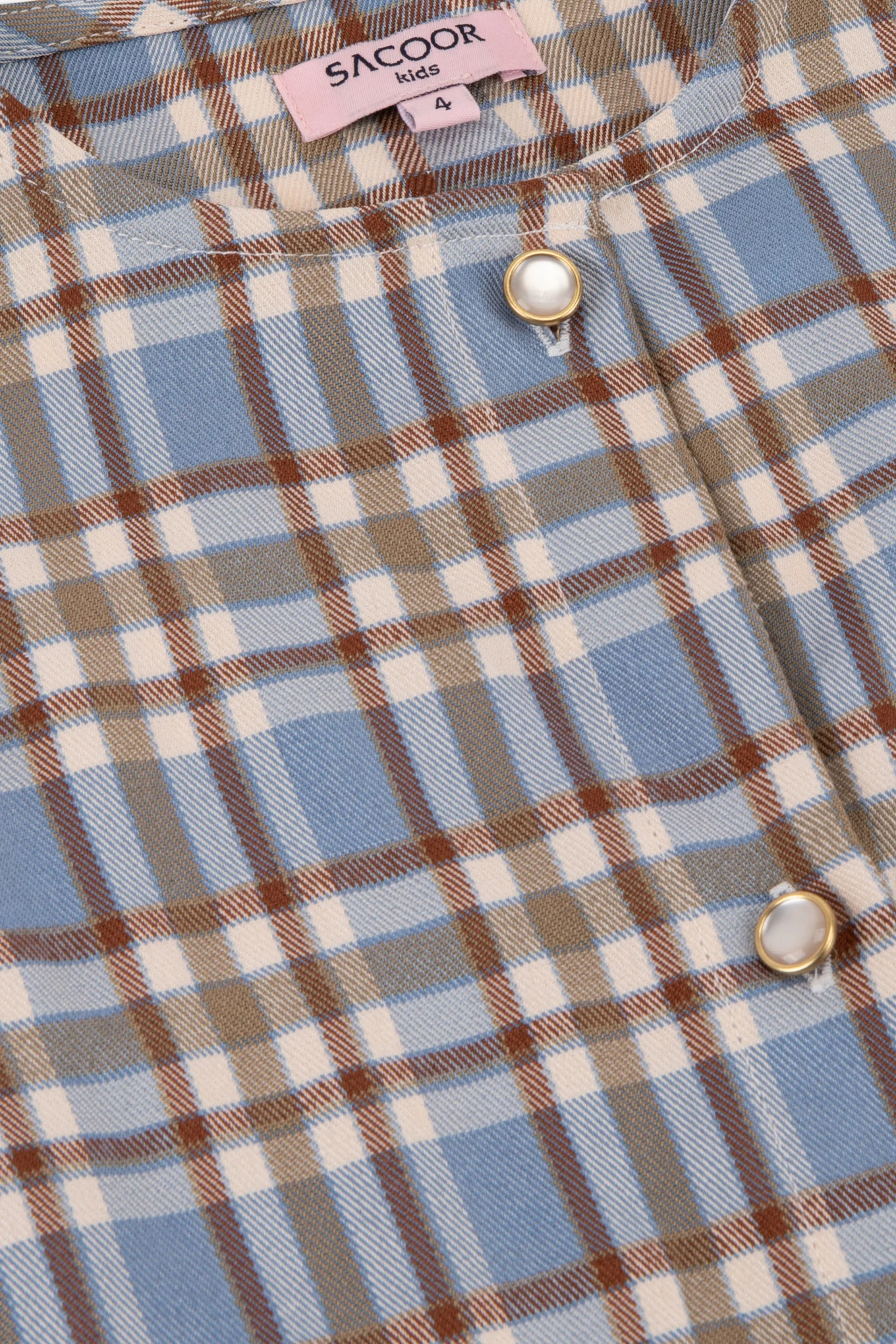 A-line Pleated Tartan Dress - Image 3