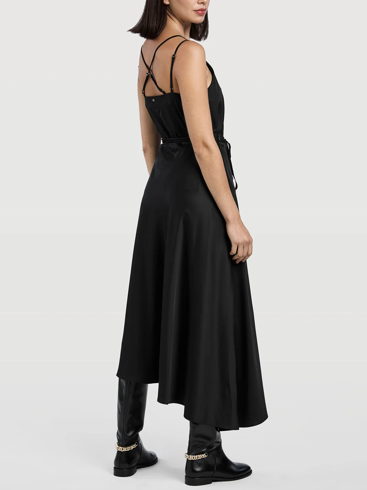 Asymmetric Satin Skirt - Image 3
