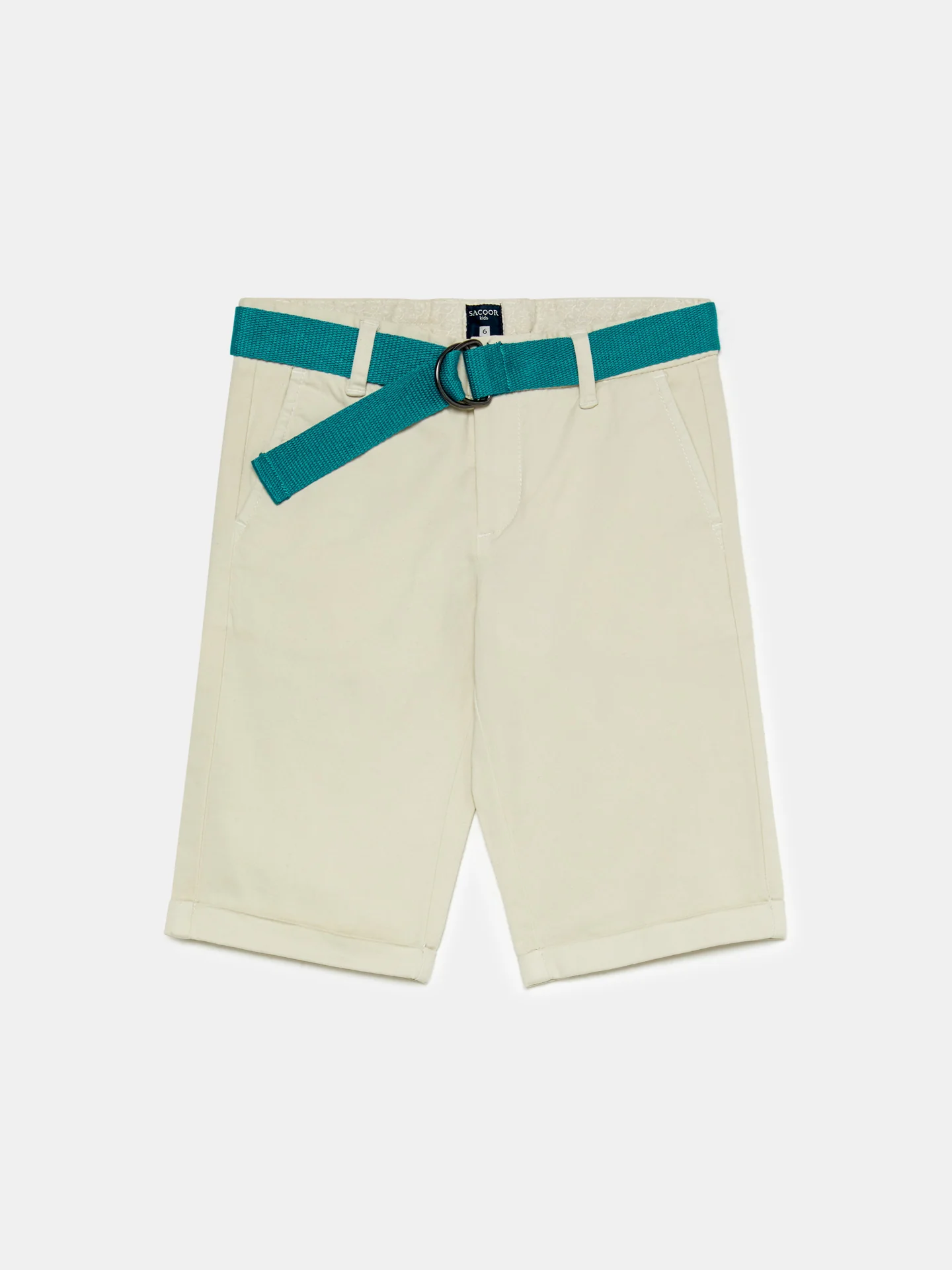 Basic Bermuda Shorts With Belt - Image 4