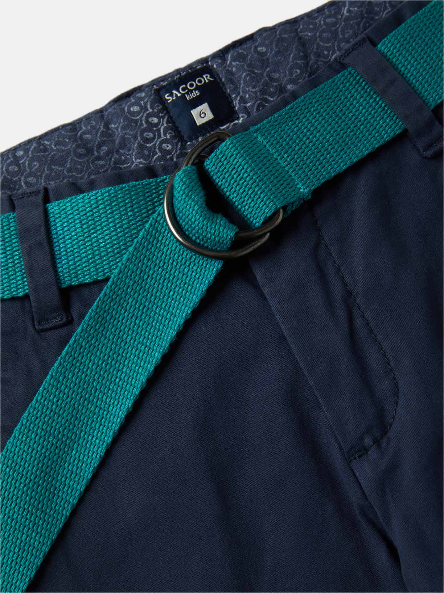 Basic Chino Trousers with Belt - Image 3