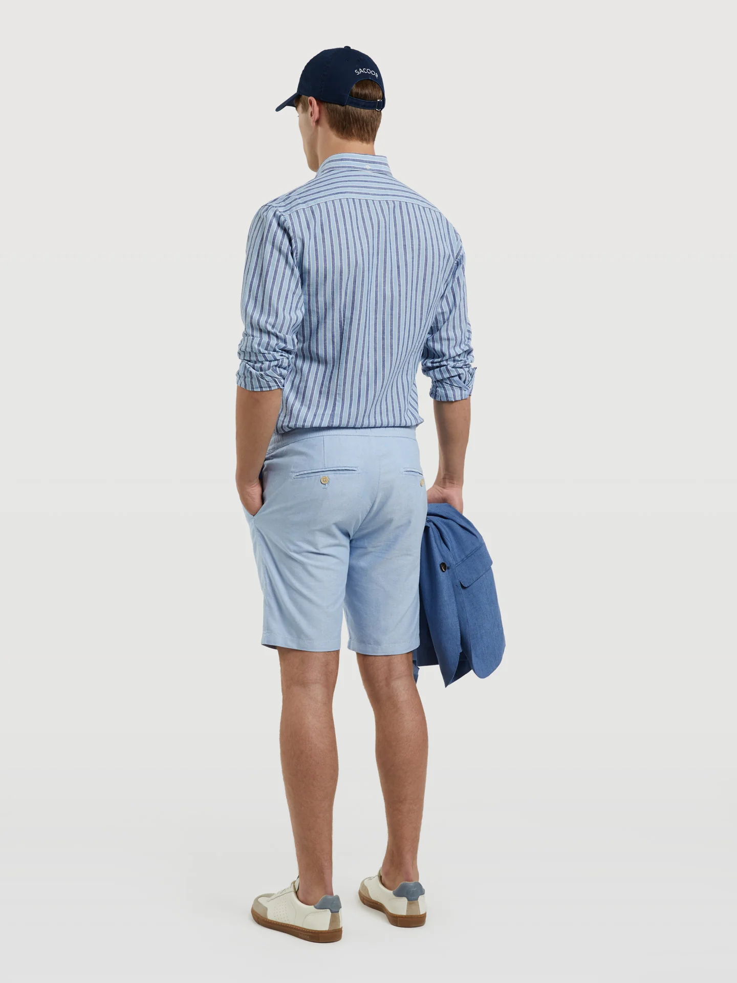 Basic Oxford Slim Fit Bermuda - Image 2
