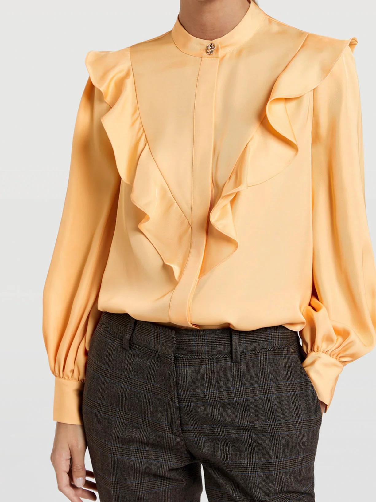 Blouse with ruffled detailing