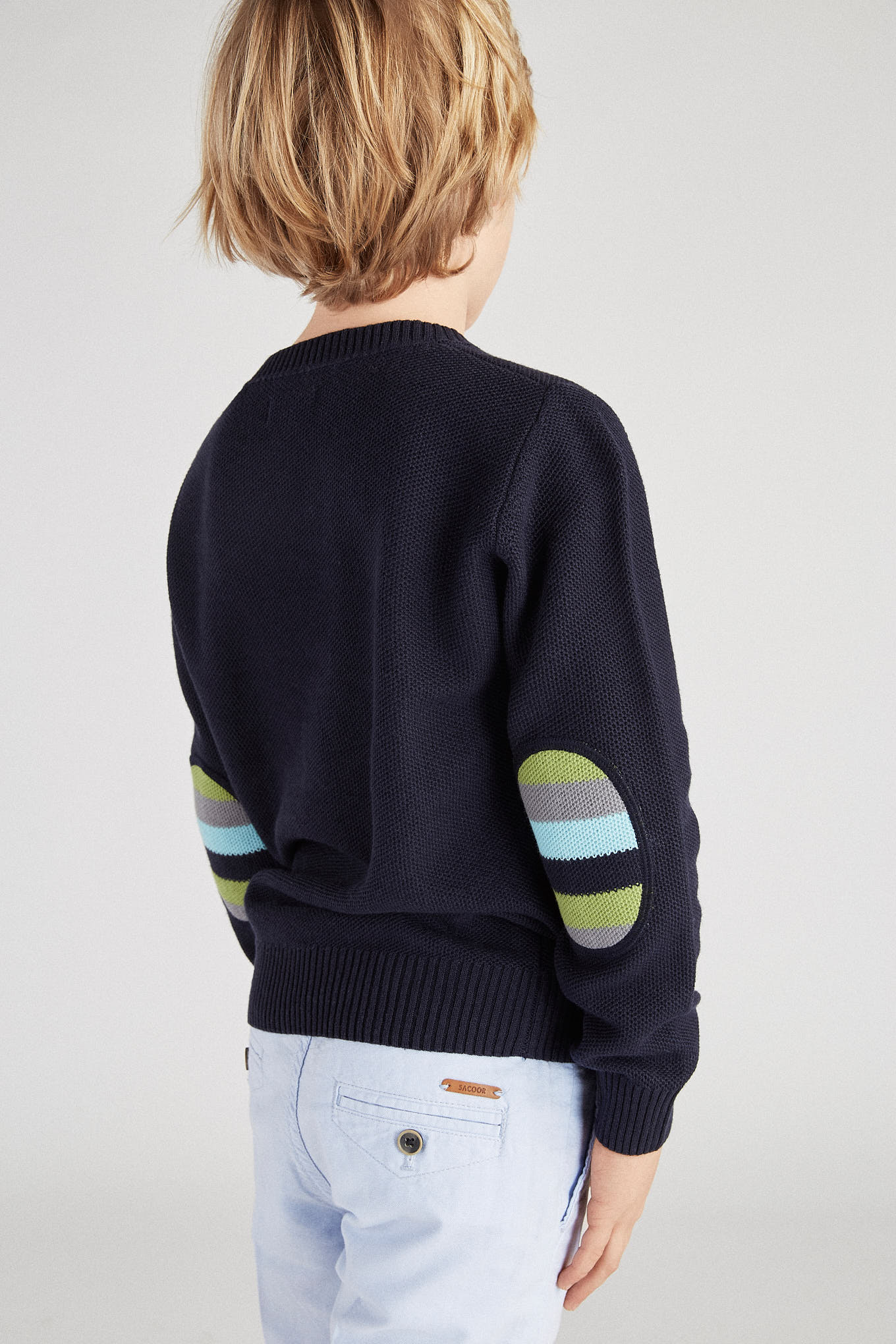 Boy's Casual Linen and Cotton Knit Sweater - Image 3