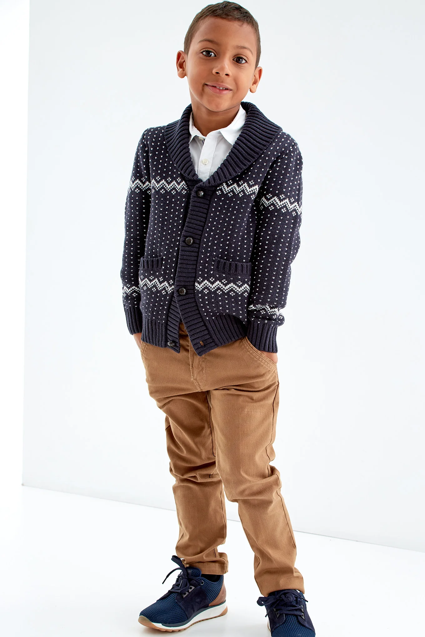 Boys' Patterned Cardigan