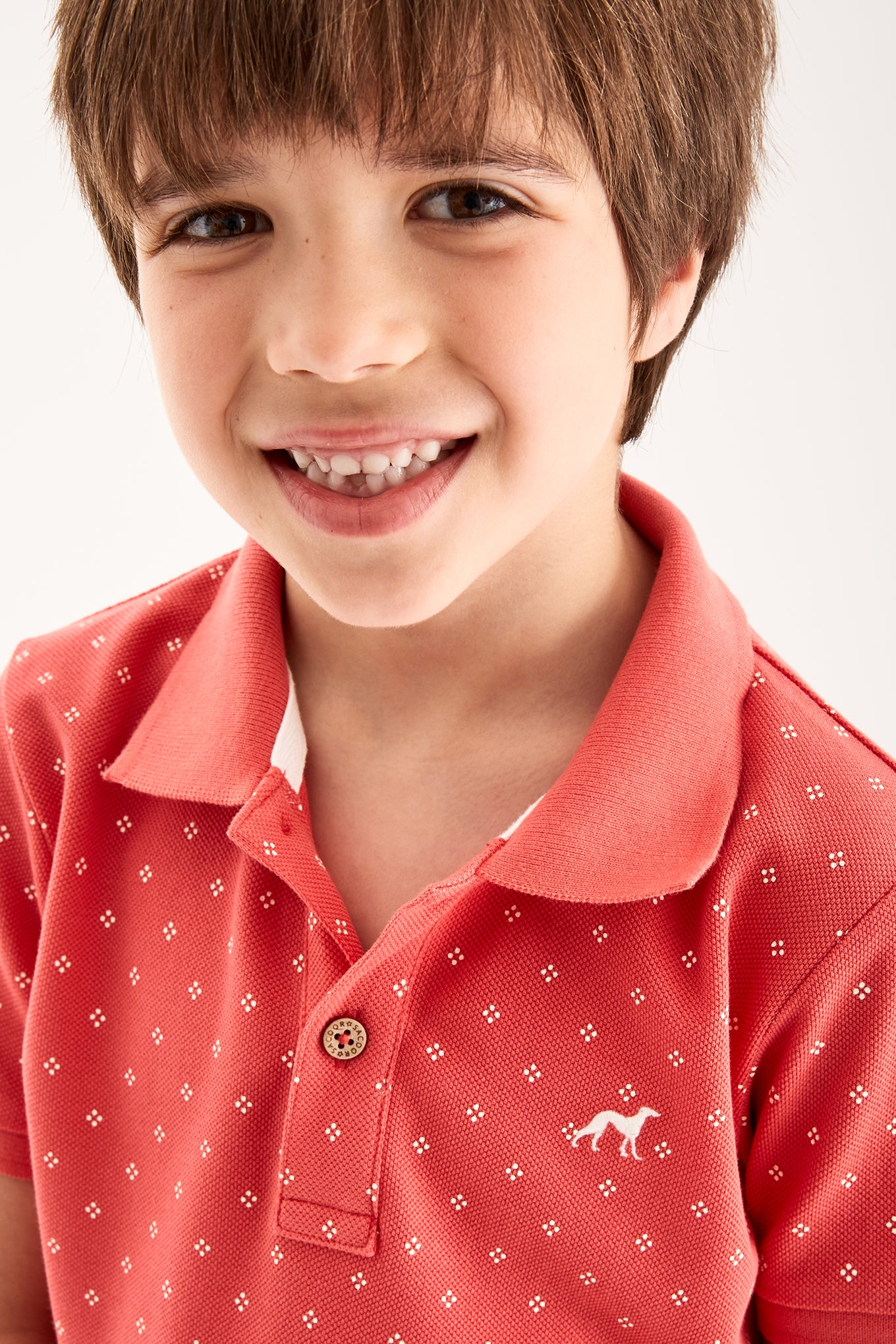 Boys' Patterned Piquet Polo - Image 9