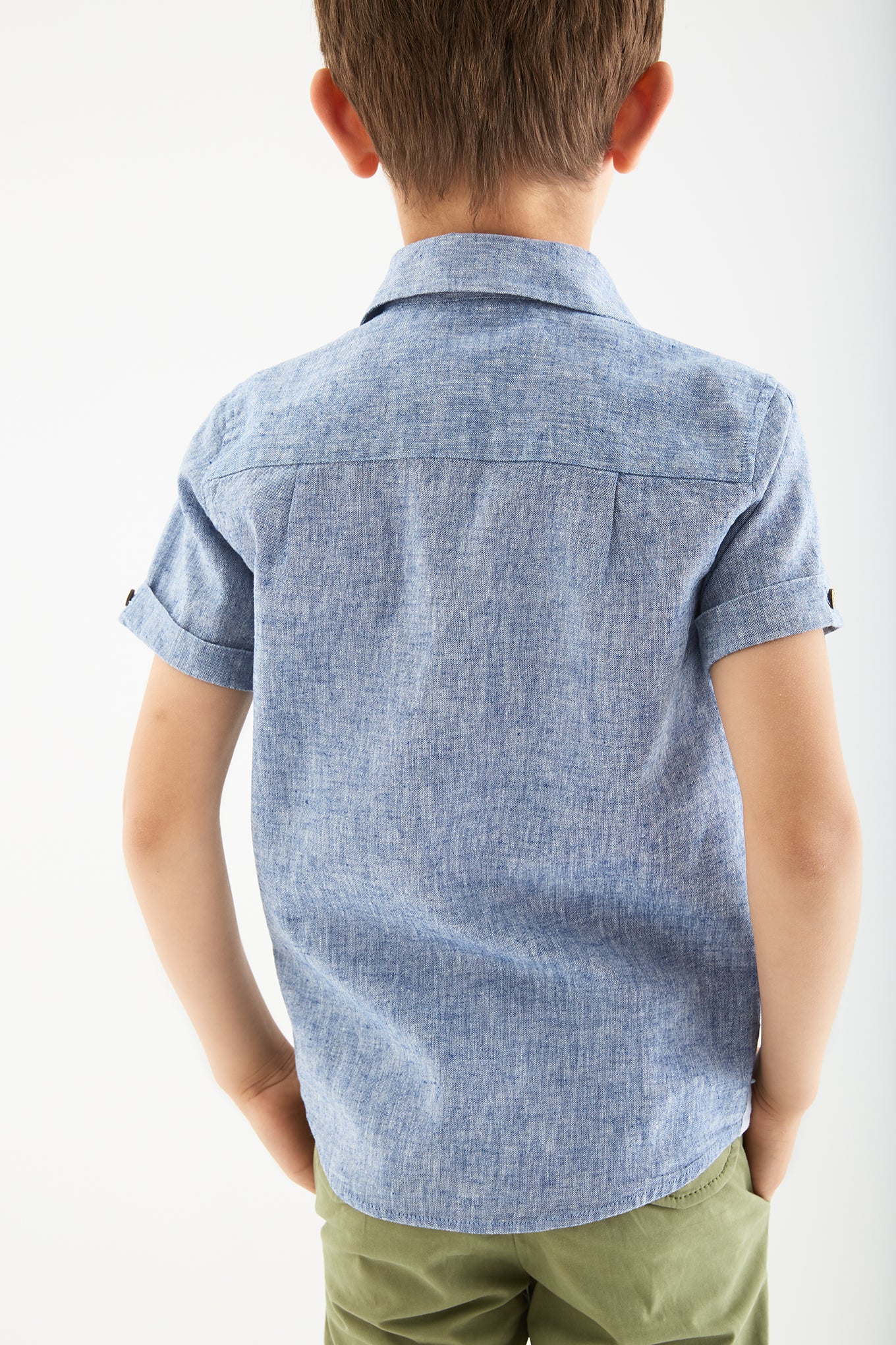 Boys'Short Sleeve Linen Shirt - Image 2