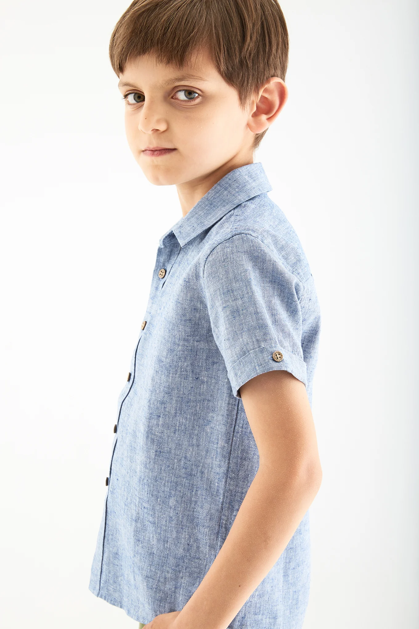 Boys'Short Sleeve Linen Shirt - Image 3