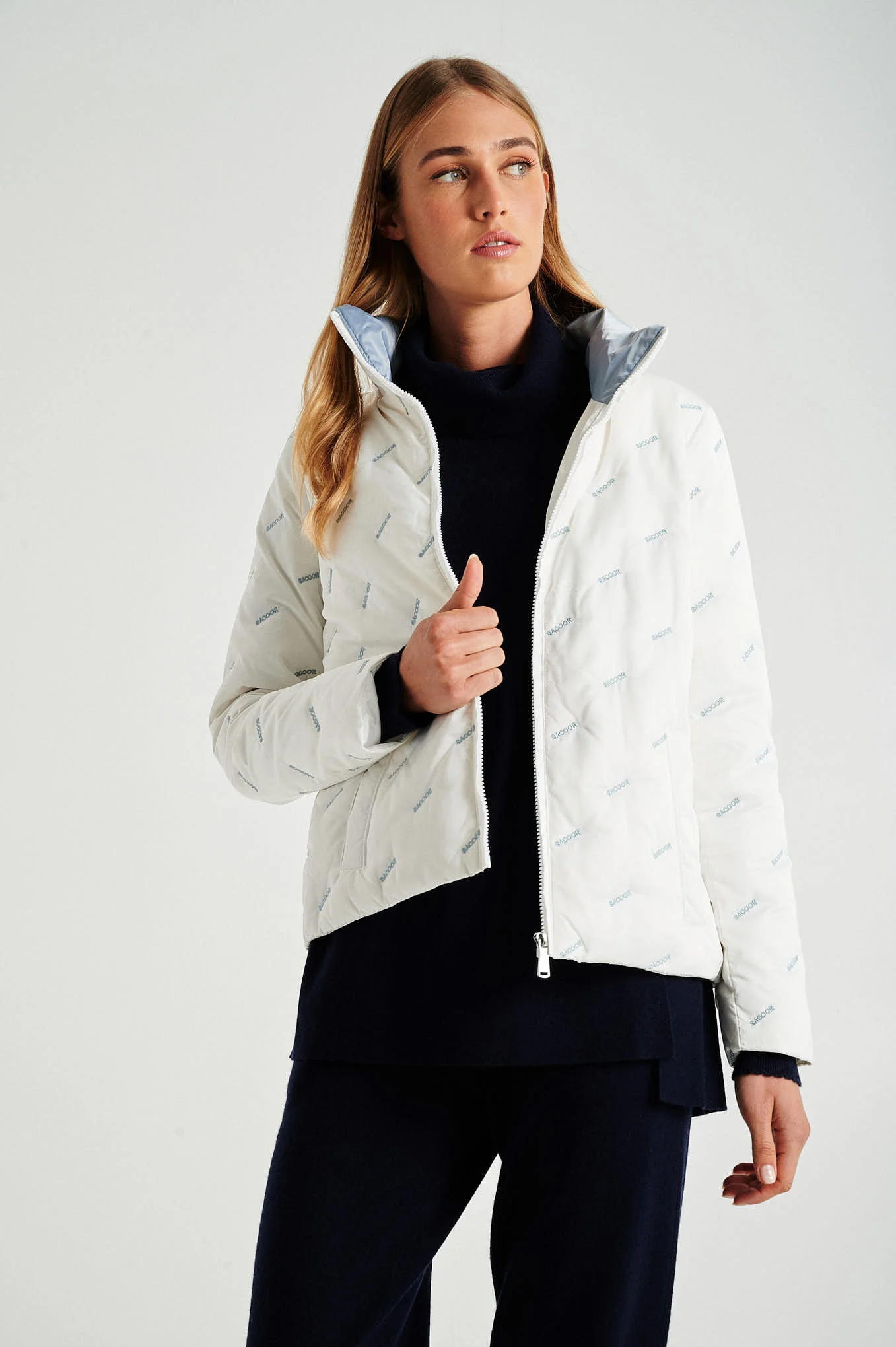 Brand embroidery puffer jacket - Image 2
