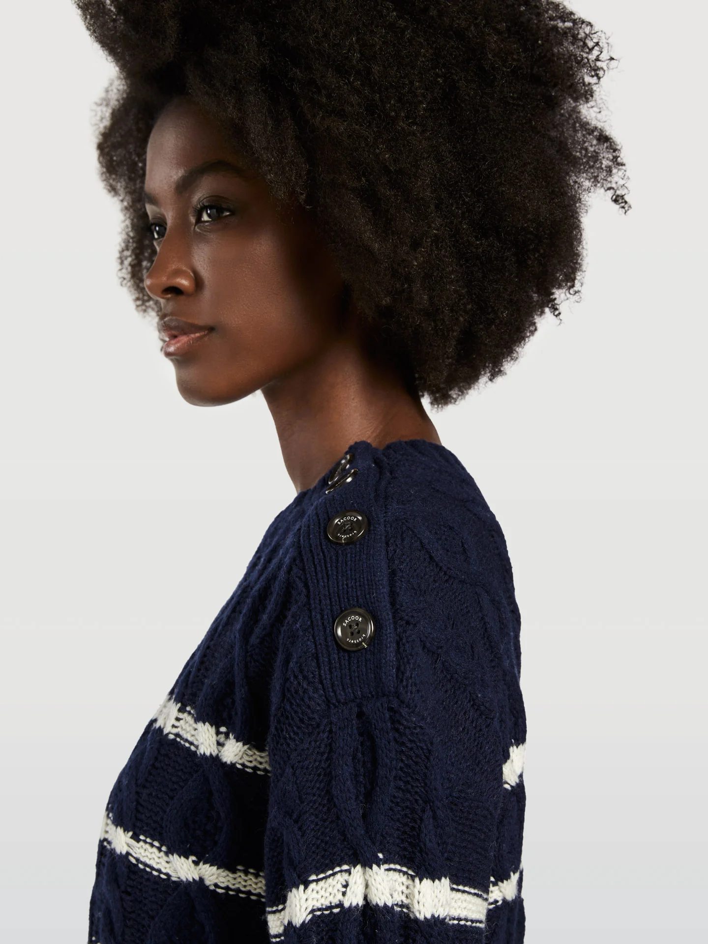 Cable Stitch Crewneck Sweater - Image 2