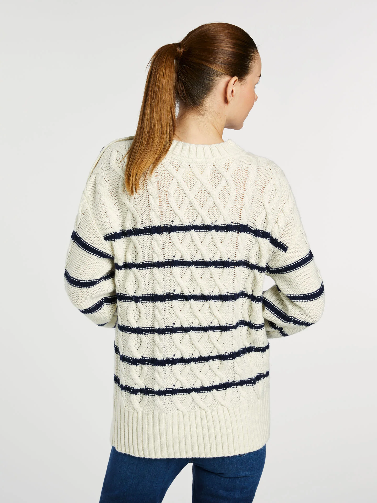 Cable Stitch Crewneck Sweater - Image 6