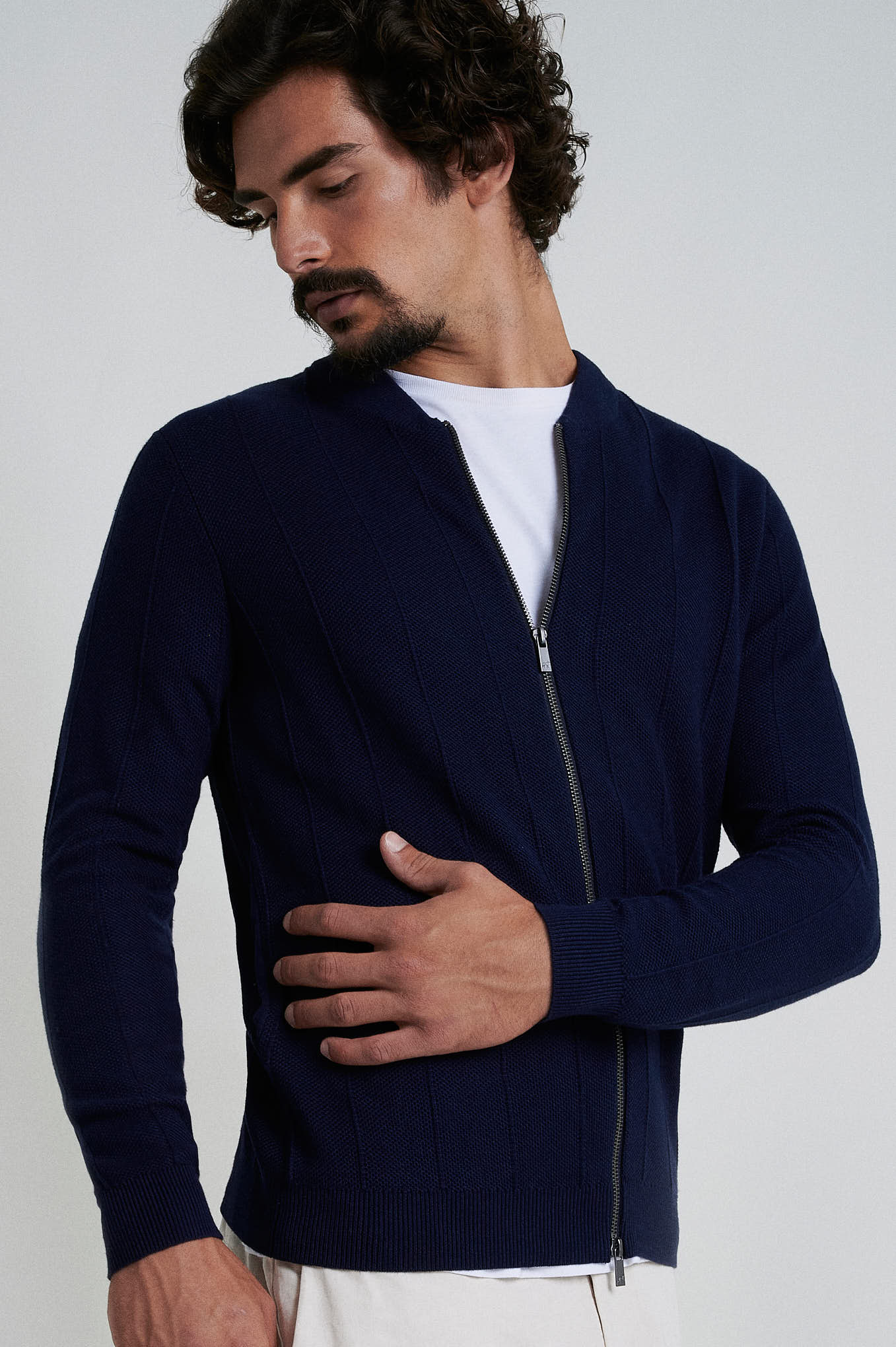 Cardigan in cotton silk - Image 5