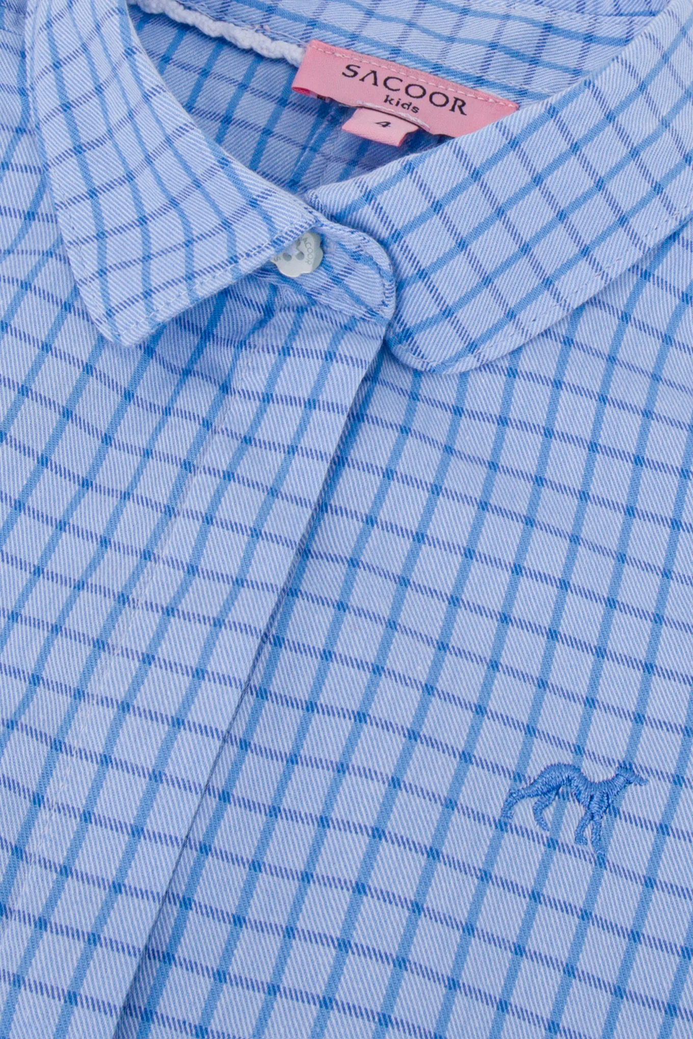 Casual Checked Carbon Peach Shirt - Image 3