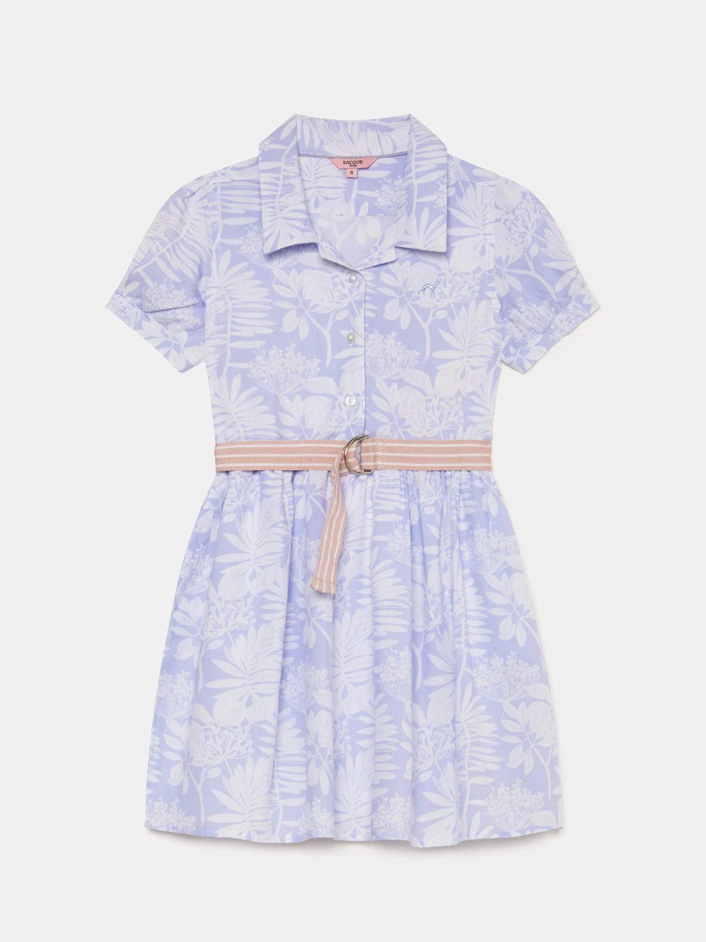 Casual Flowers Viscose Shirt Dress