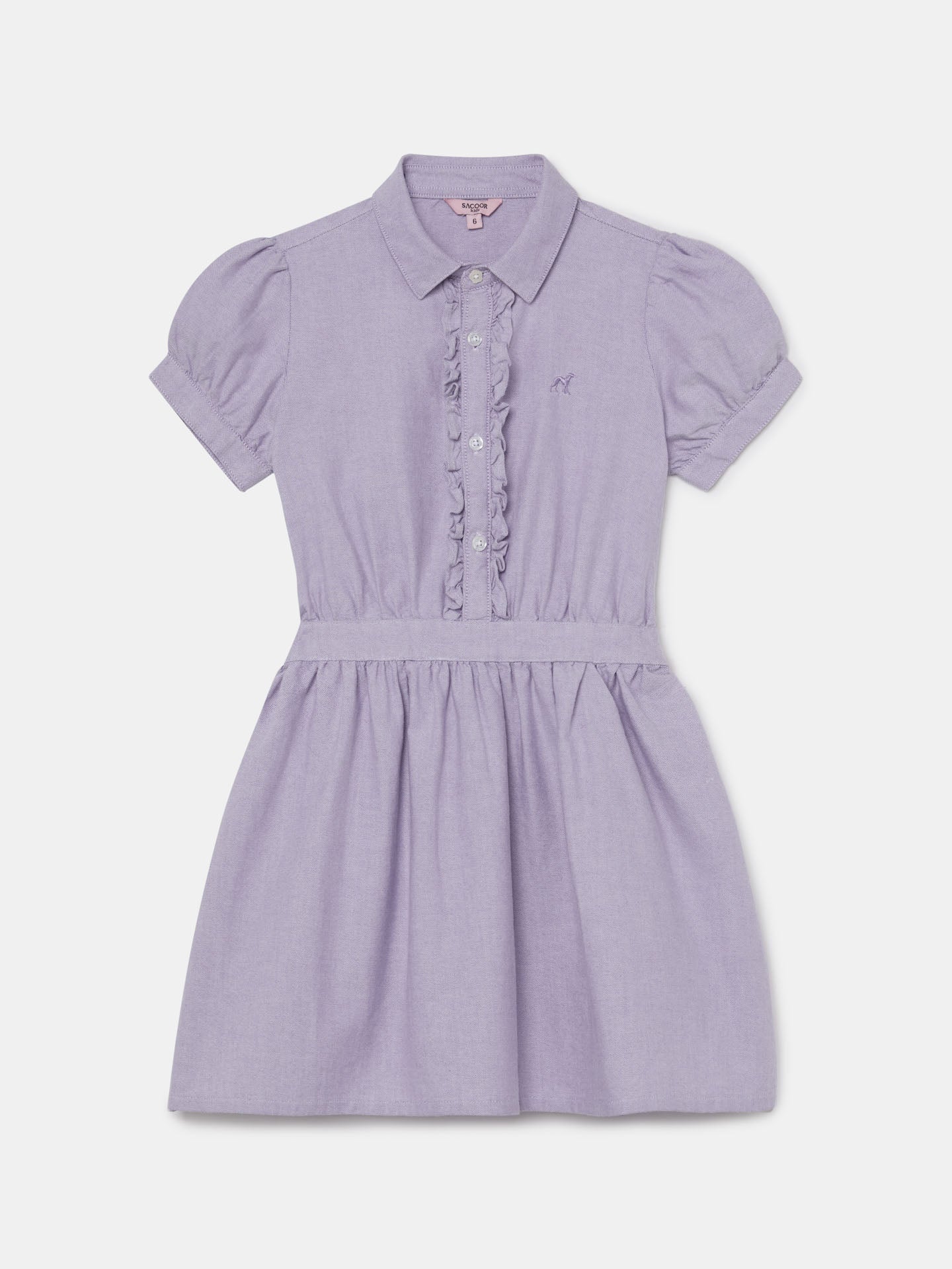 Casual Plain Oxford Shirt Dress - Image 7