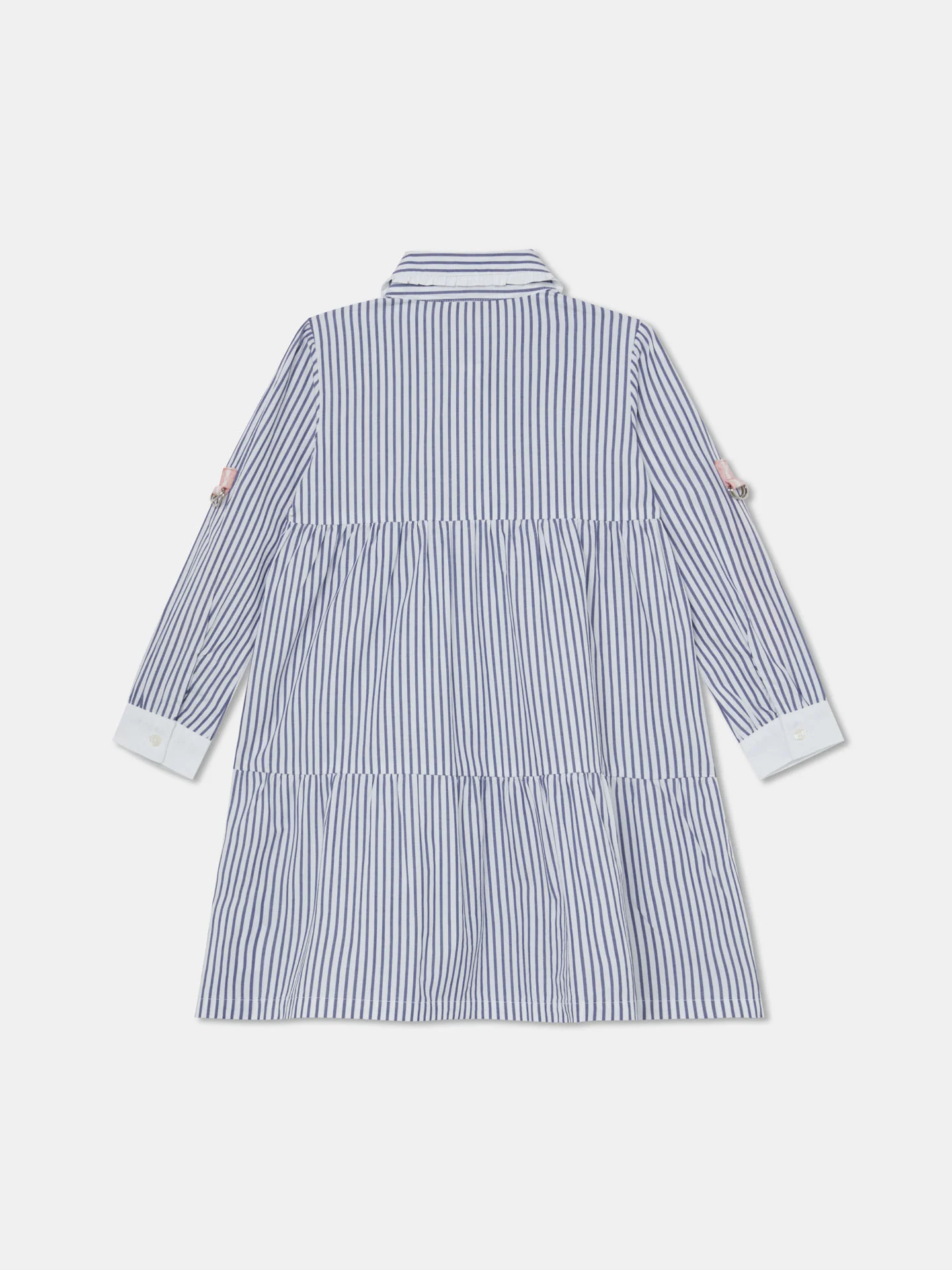 Casual Striped Poplin Shirt Dress - Image 2