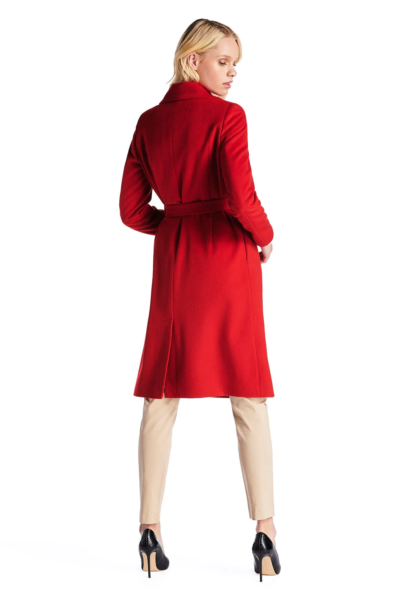 Casual woman's overcoat with belt - Image 4