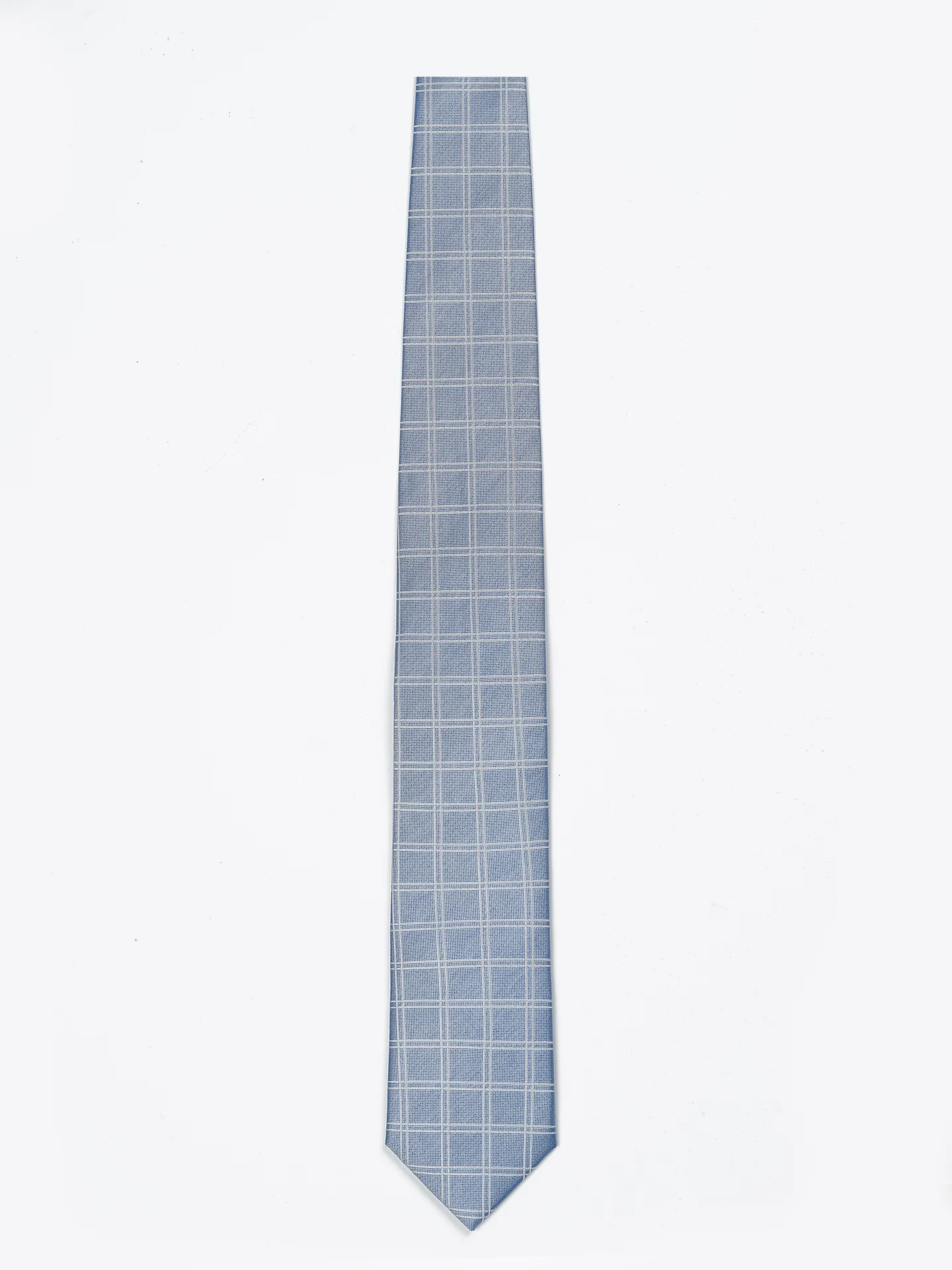 Checkered Pattern Tie 100% Silk 7,5cm - Image 4