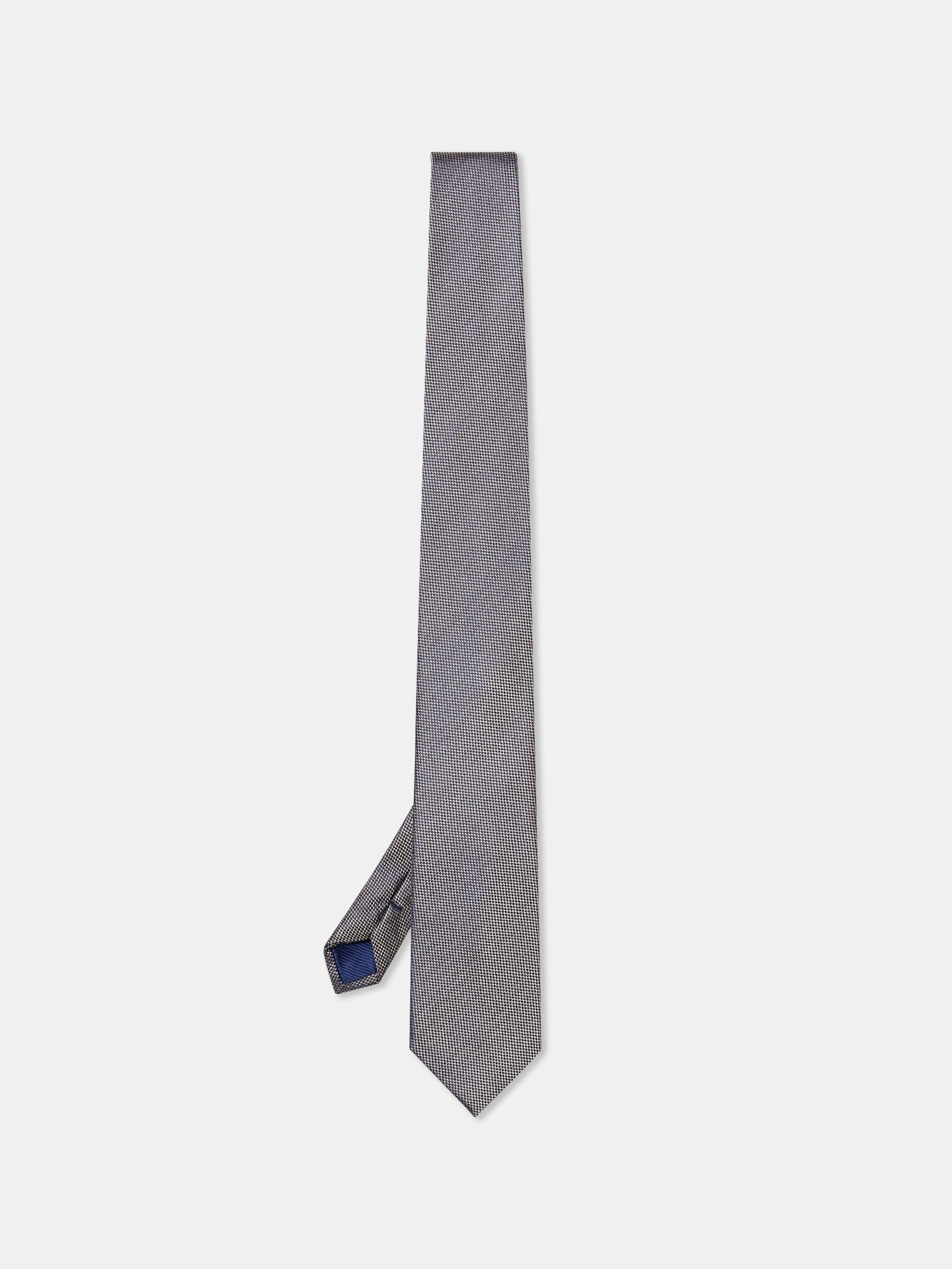 Checkered Pattern Tie 100% Silk 7,5cm - Image 3