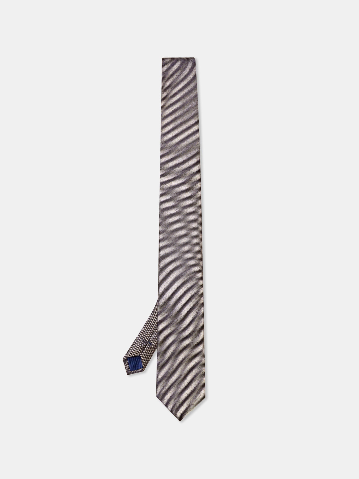 Checkered Pattern Tie 100% Silk 7,5cm - Image 7