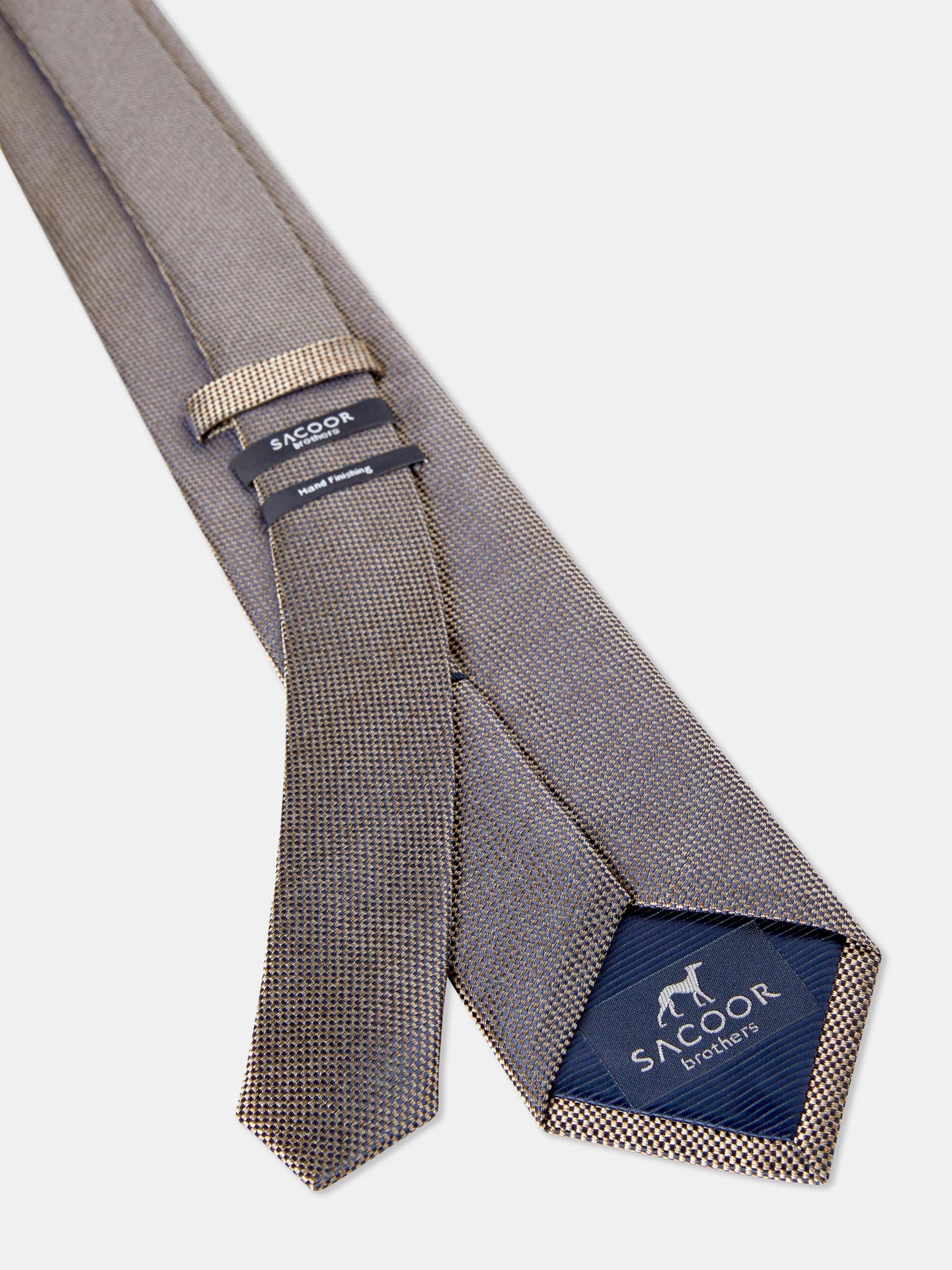 Checkered Pattern Tie 100% Silk 7,5cm - Image 8