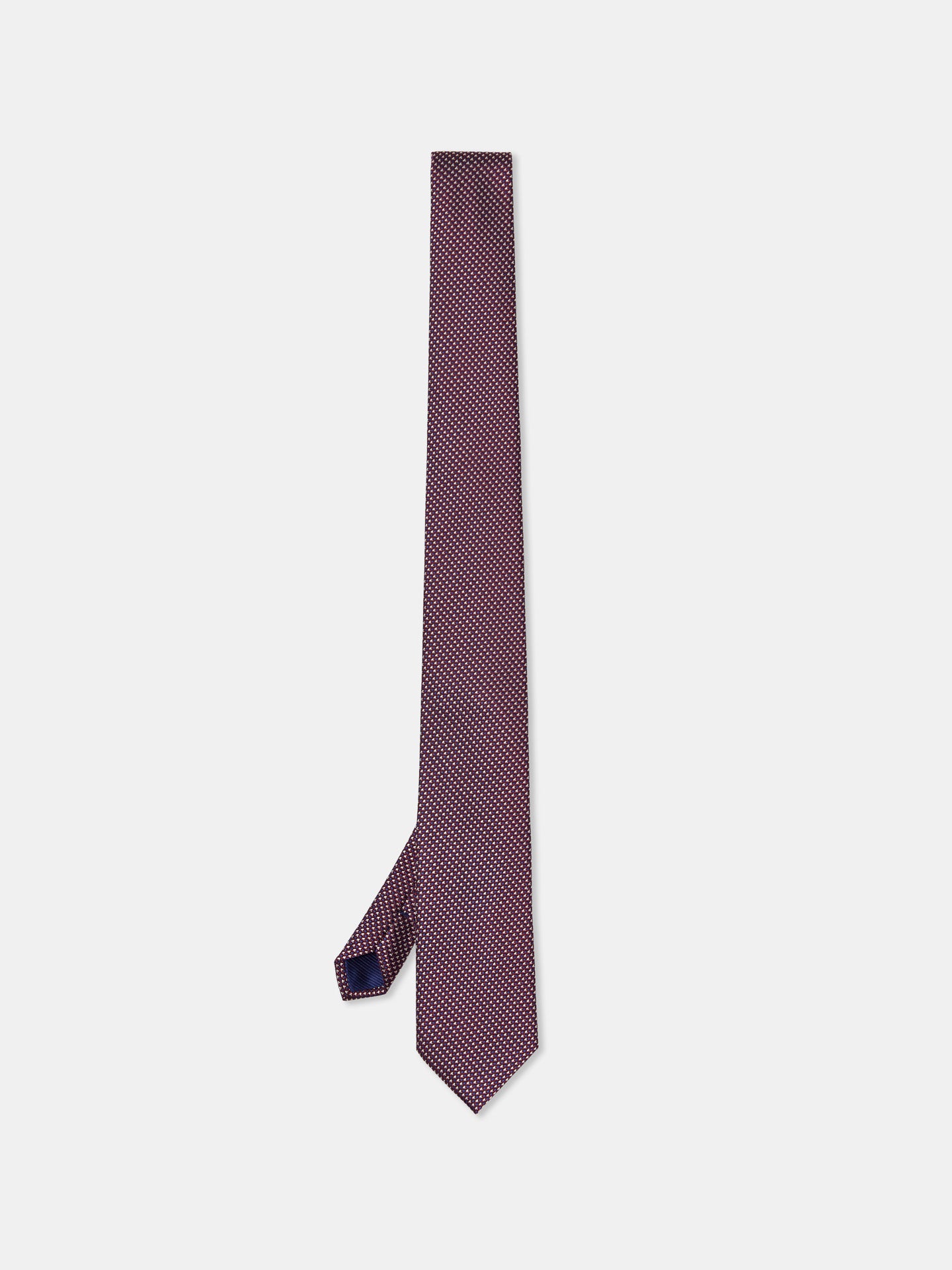 Checkered Pattern Tie 100% Silk 7,5cm - Image 3