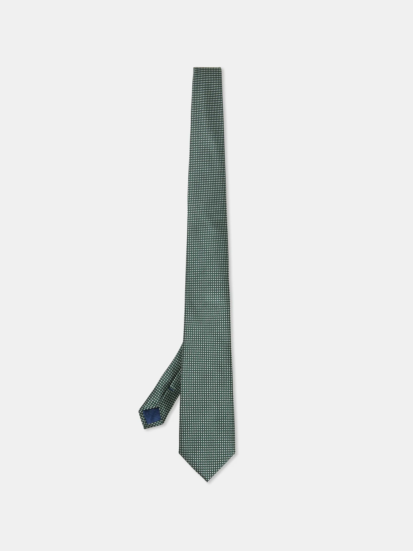 Checkered Pattern Tie 100% Silk 7,5cm - Image 6