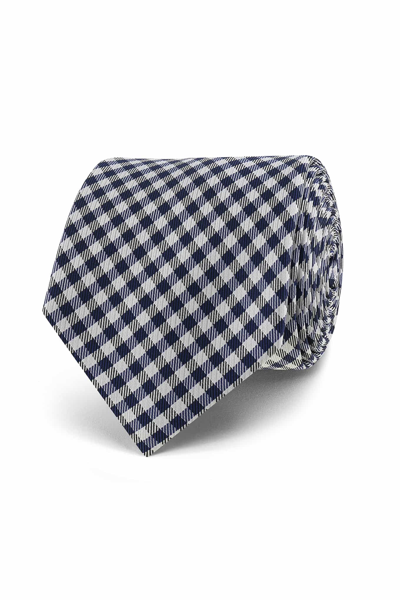 Checkered Pattern Tie 100% Silk 7cm
