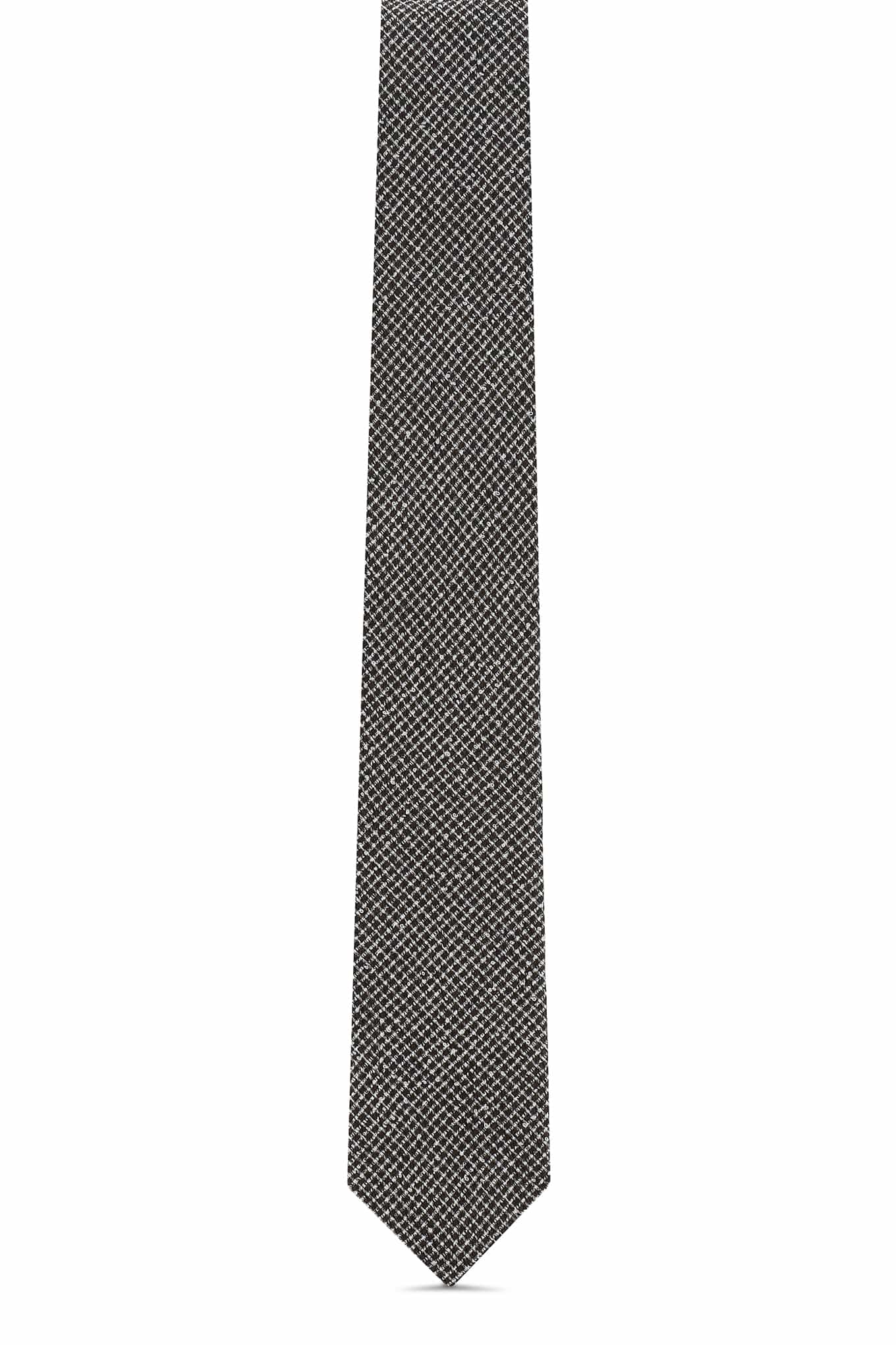 Checkered Pattern Tie 100% Silk 7cm - Image 2