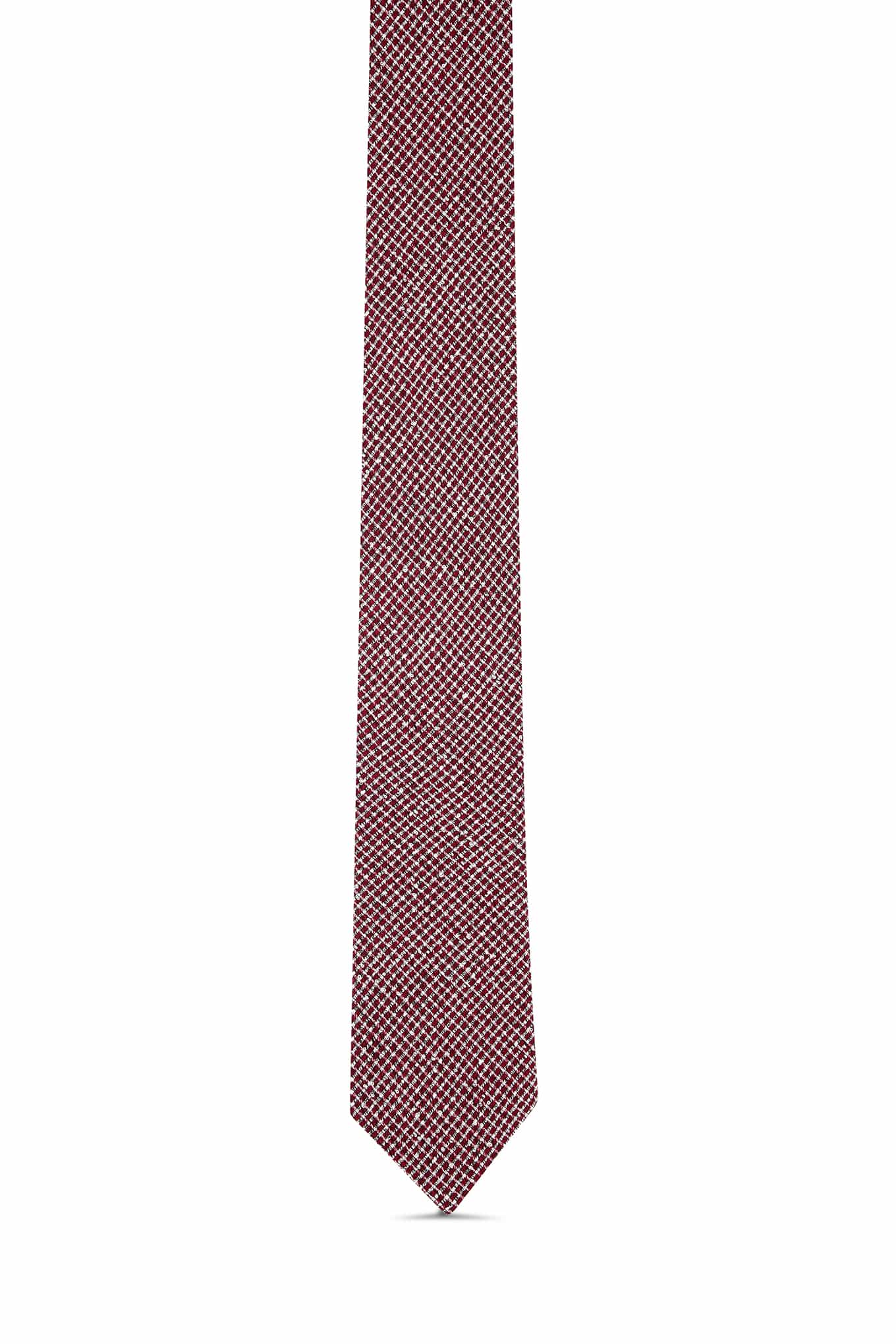 Checkered Pattern Tie 100% Silk 7cm - Image 6