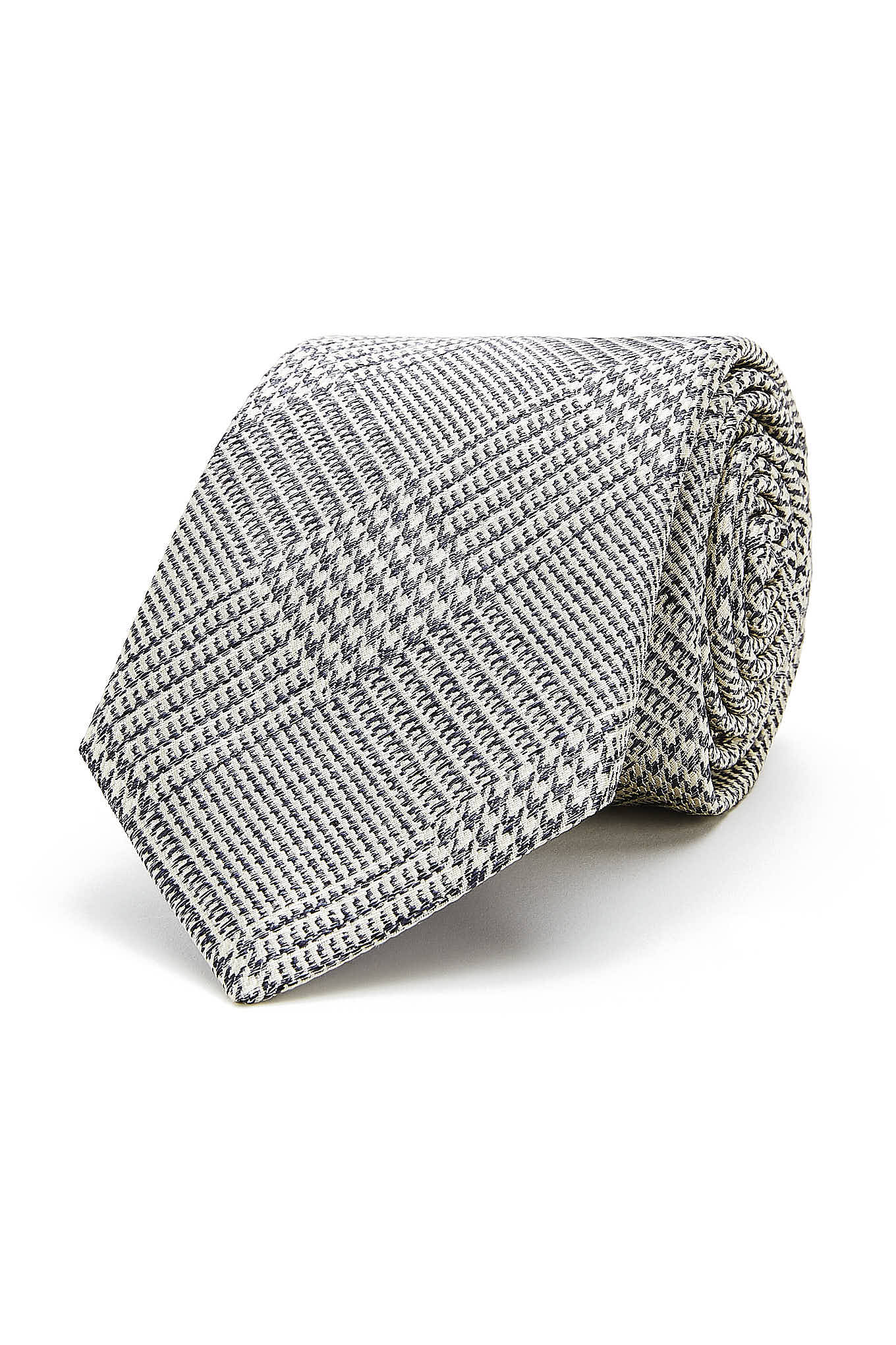 Checkered Pattern Tie 100% Silk 7cm