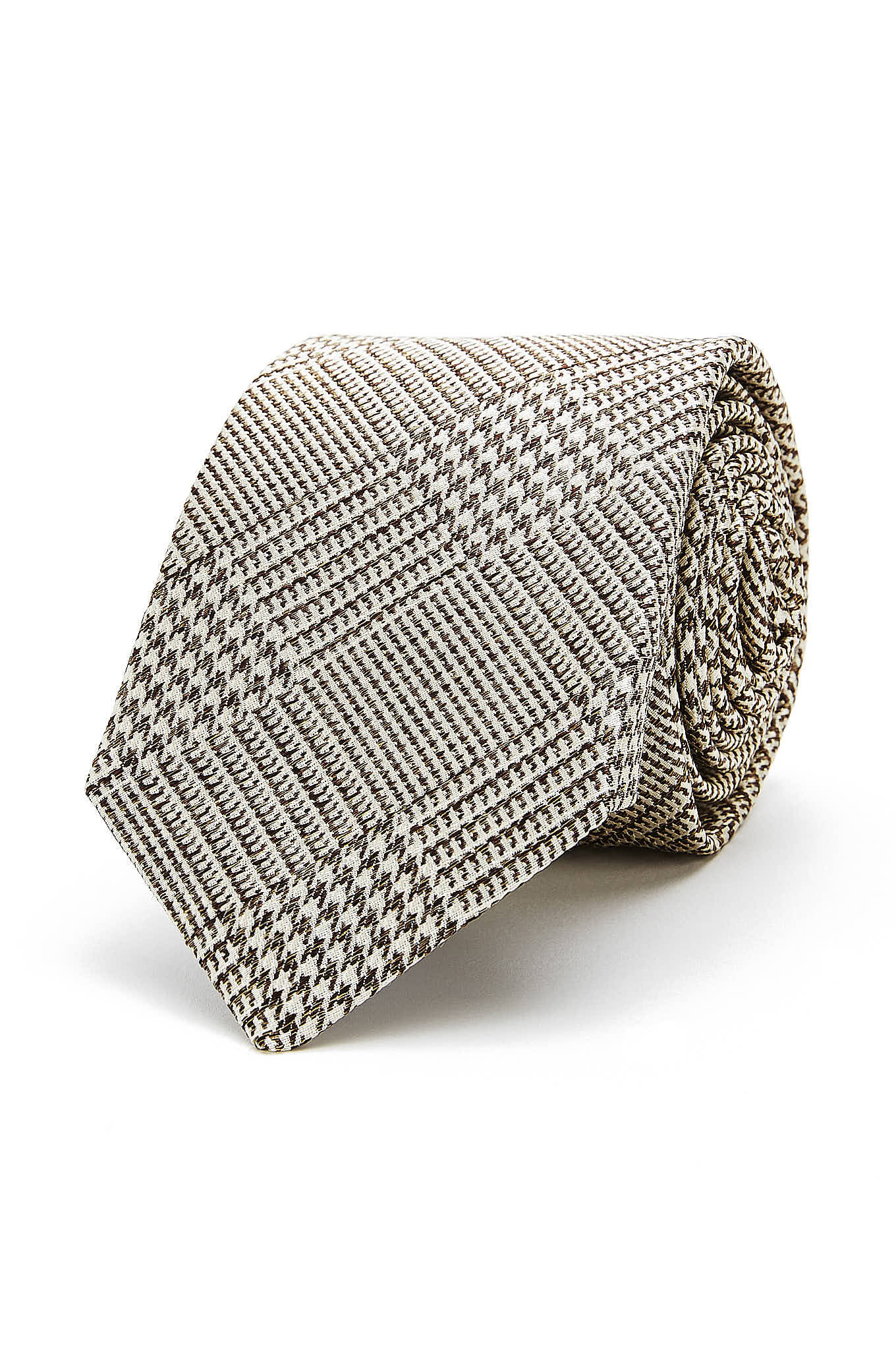 Checkered Pattern Tie 100% Silk 7cm - Image 3