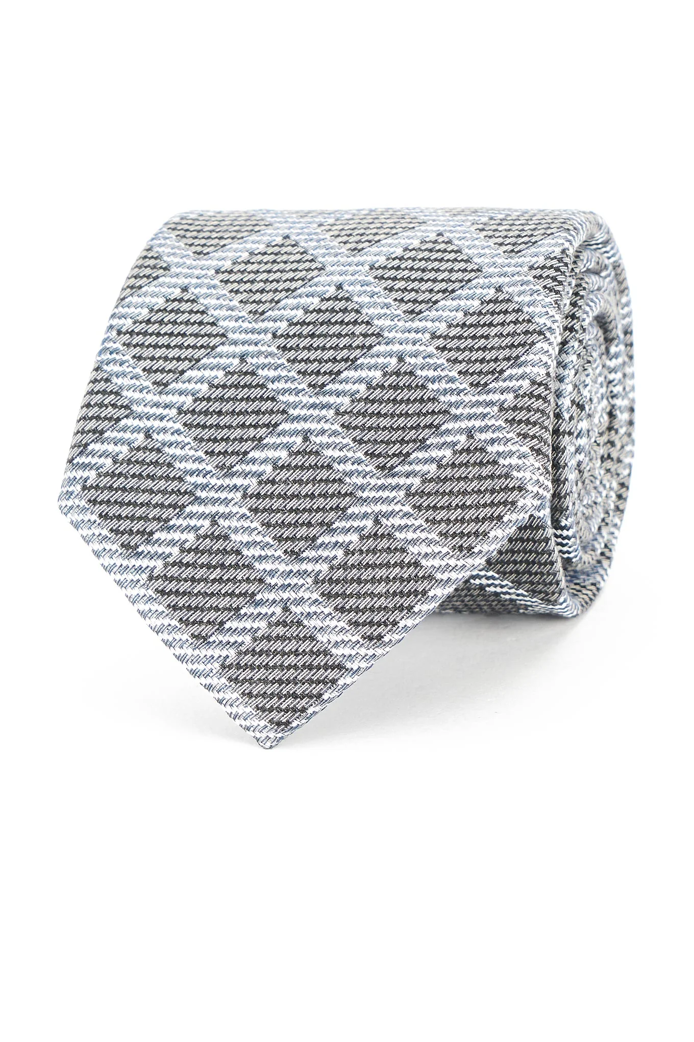 Checkered Pattern Tie 100% Silk 8cm