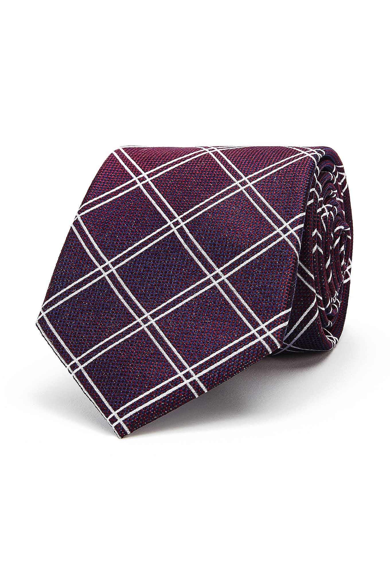 Checkered Pattern Tie 100% Silk 8cm