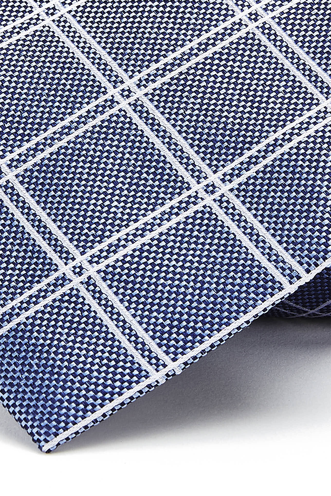 Checkered Pattern Tie 100% Silk 8cm - Image 10