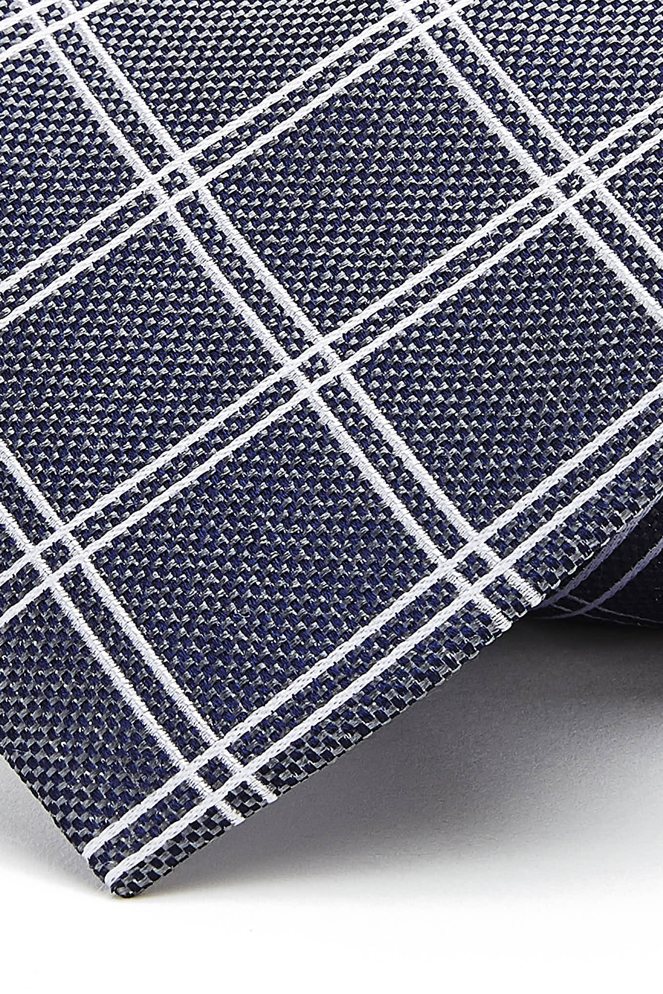 Checkered Pattern Tie 100% Silk 8cm - Image 8