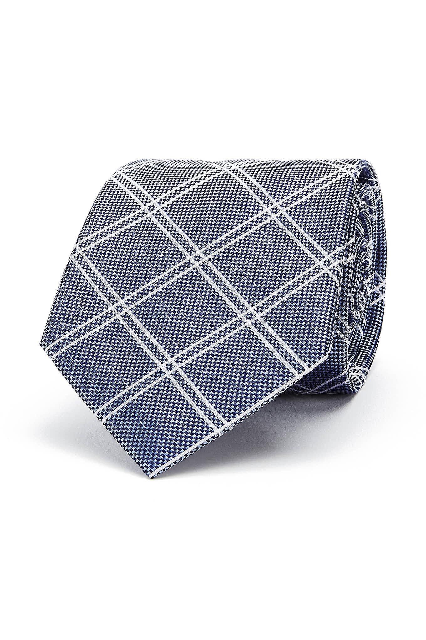 Checkered Pattern Tie 100% Silk 8cm - Image 9