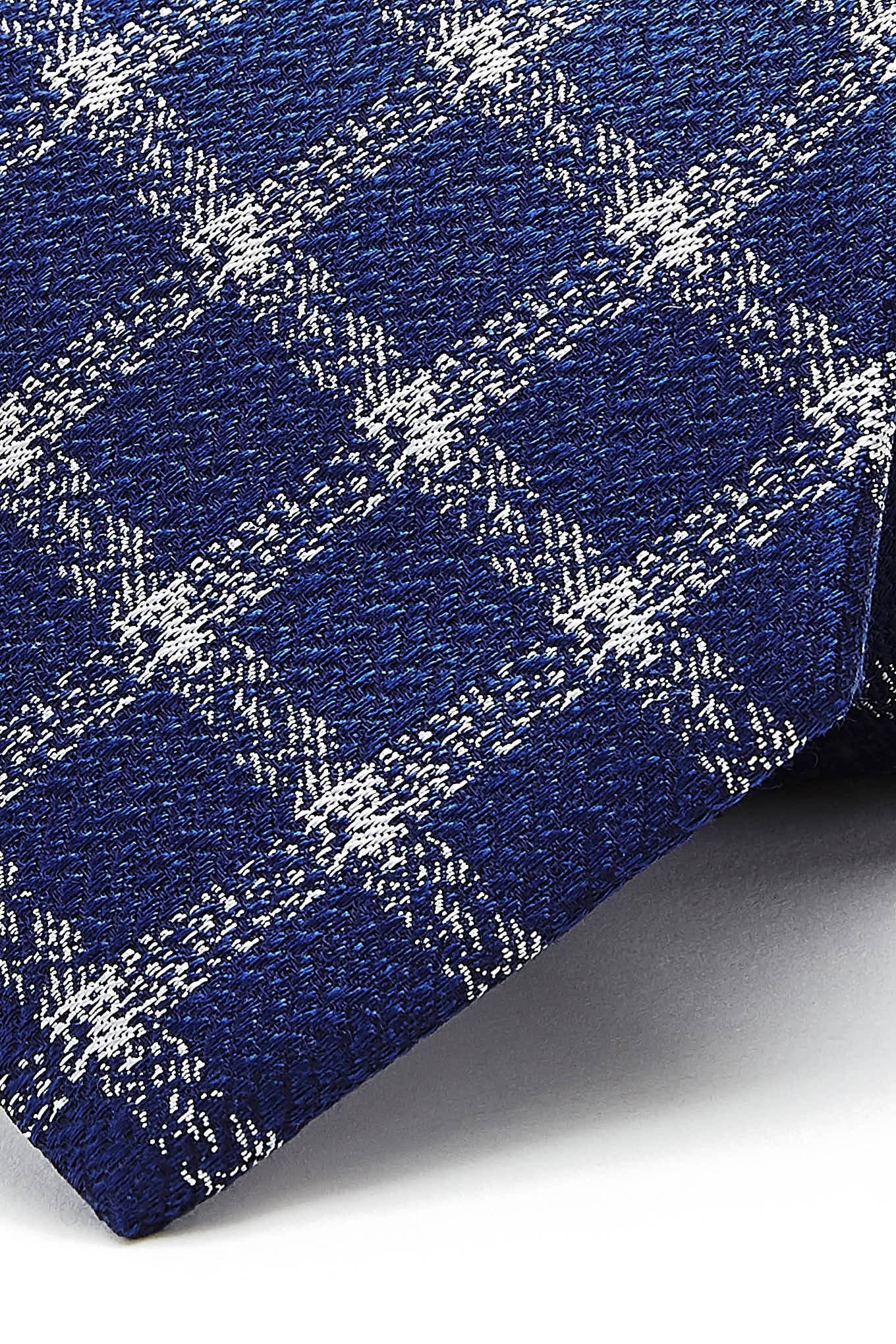 Checkered Pattern Tie 100% Silk 8cm - Image 4