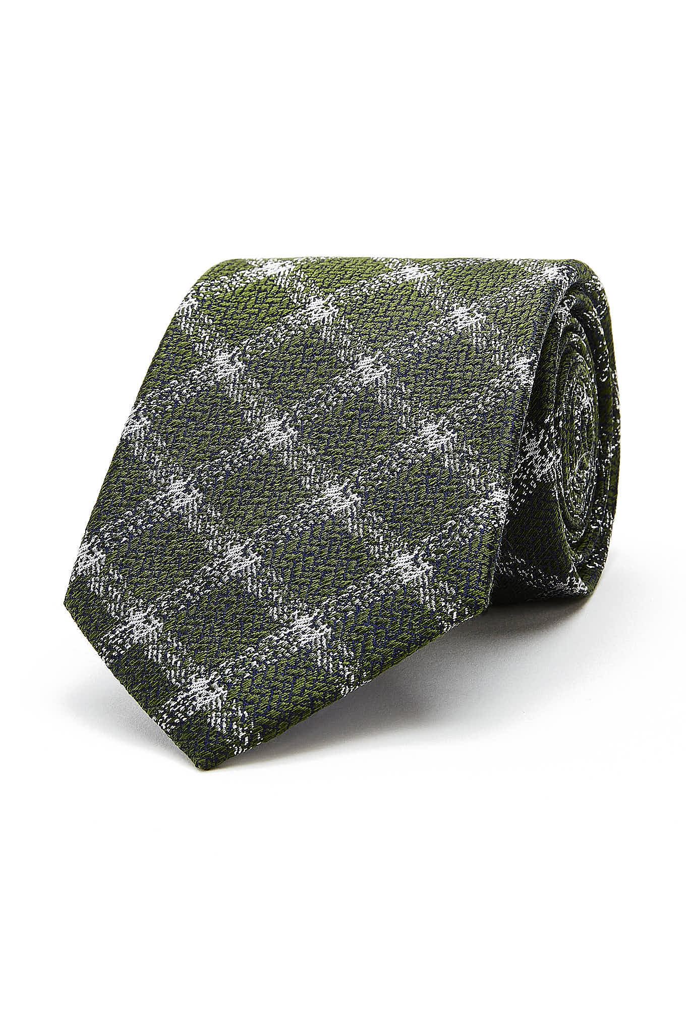 Checkered Pattern Tie 100% Silk 8cm - Image 7