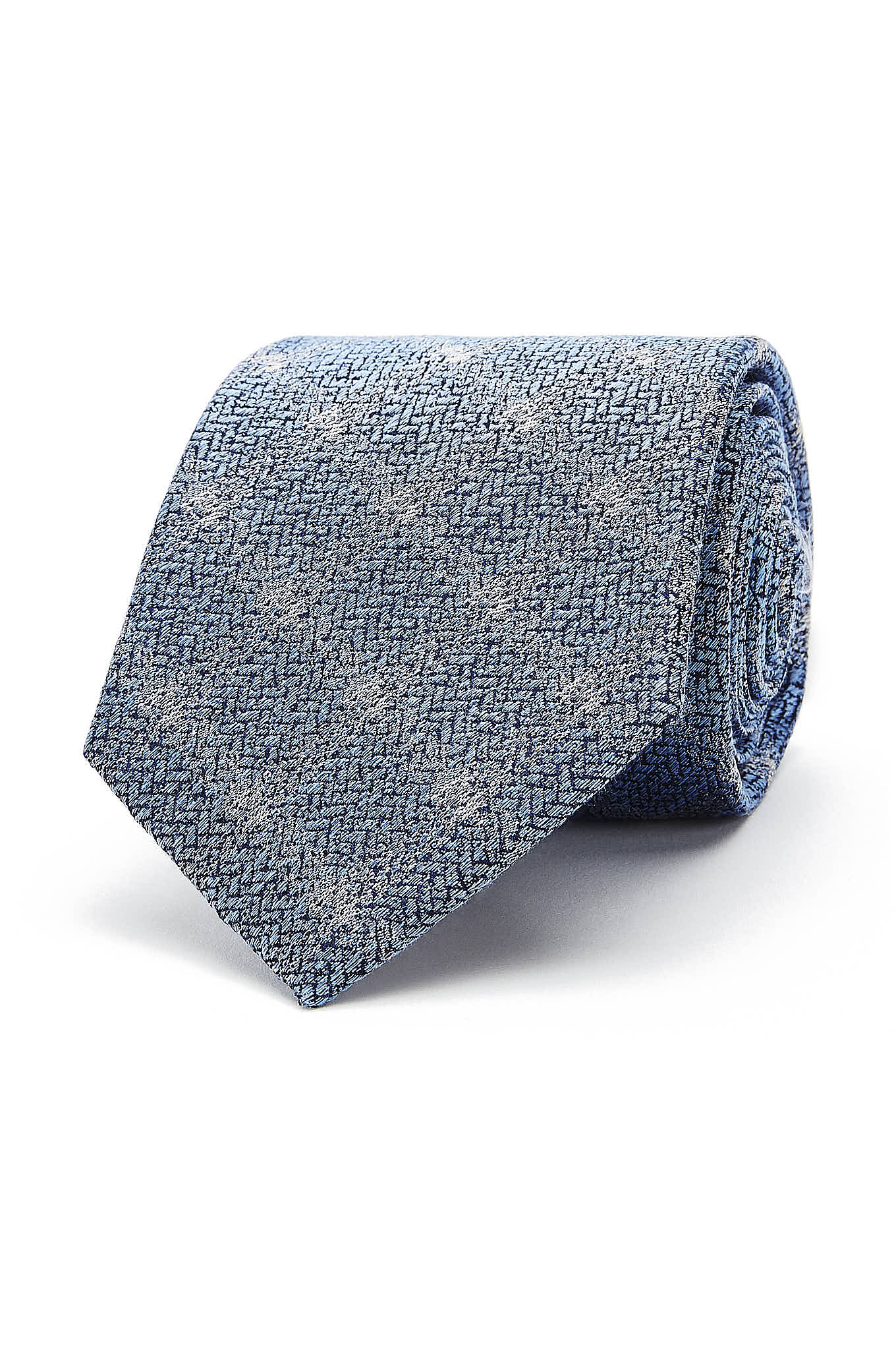 Checkered Pattern Tie 100% Silk 8cm - Image 9