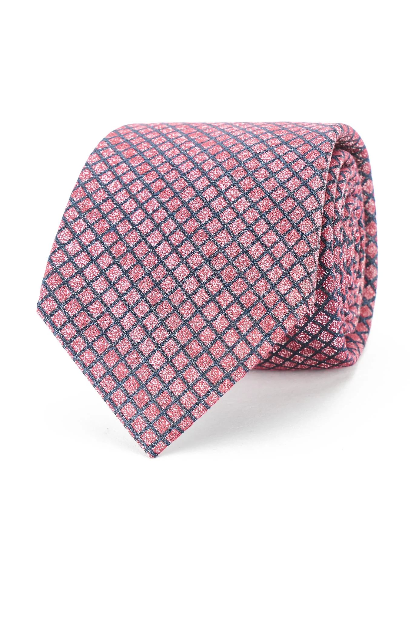 Checkered Pattern Tie 100% Silk 8cm