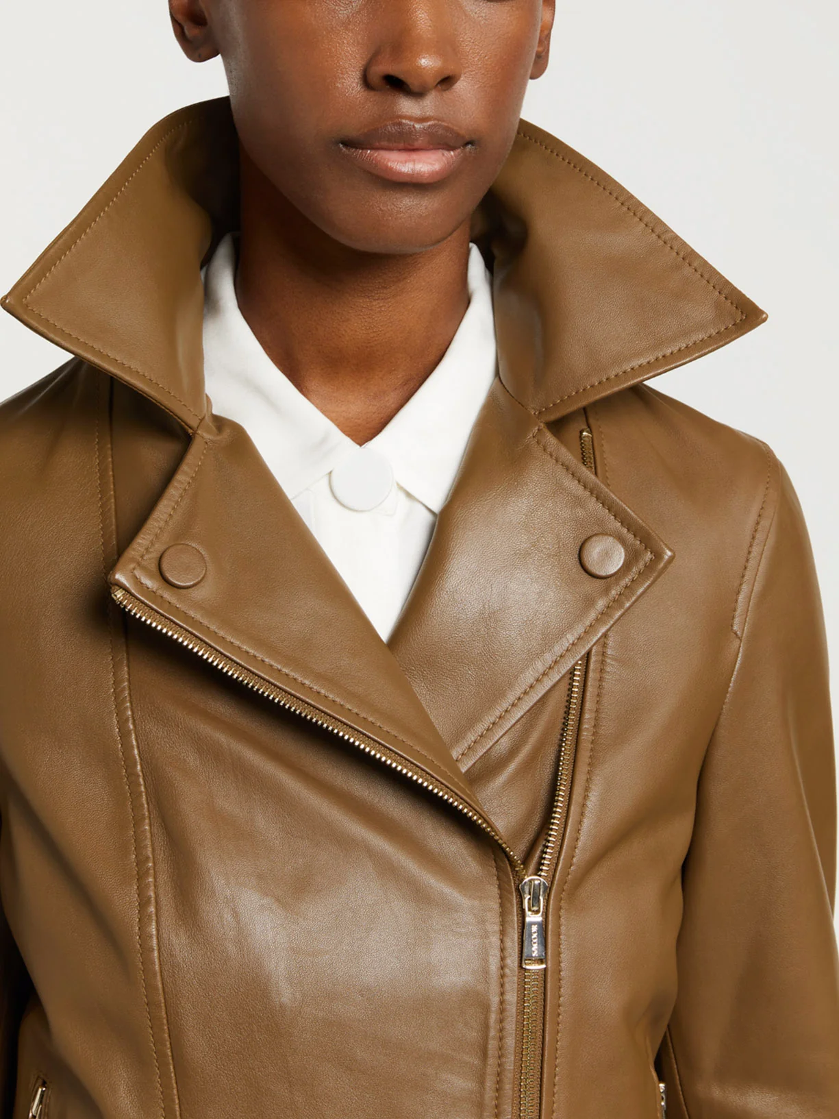 Classic biker leather jacket