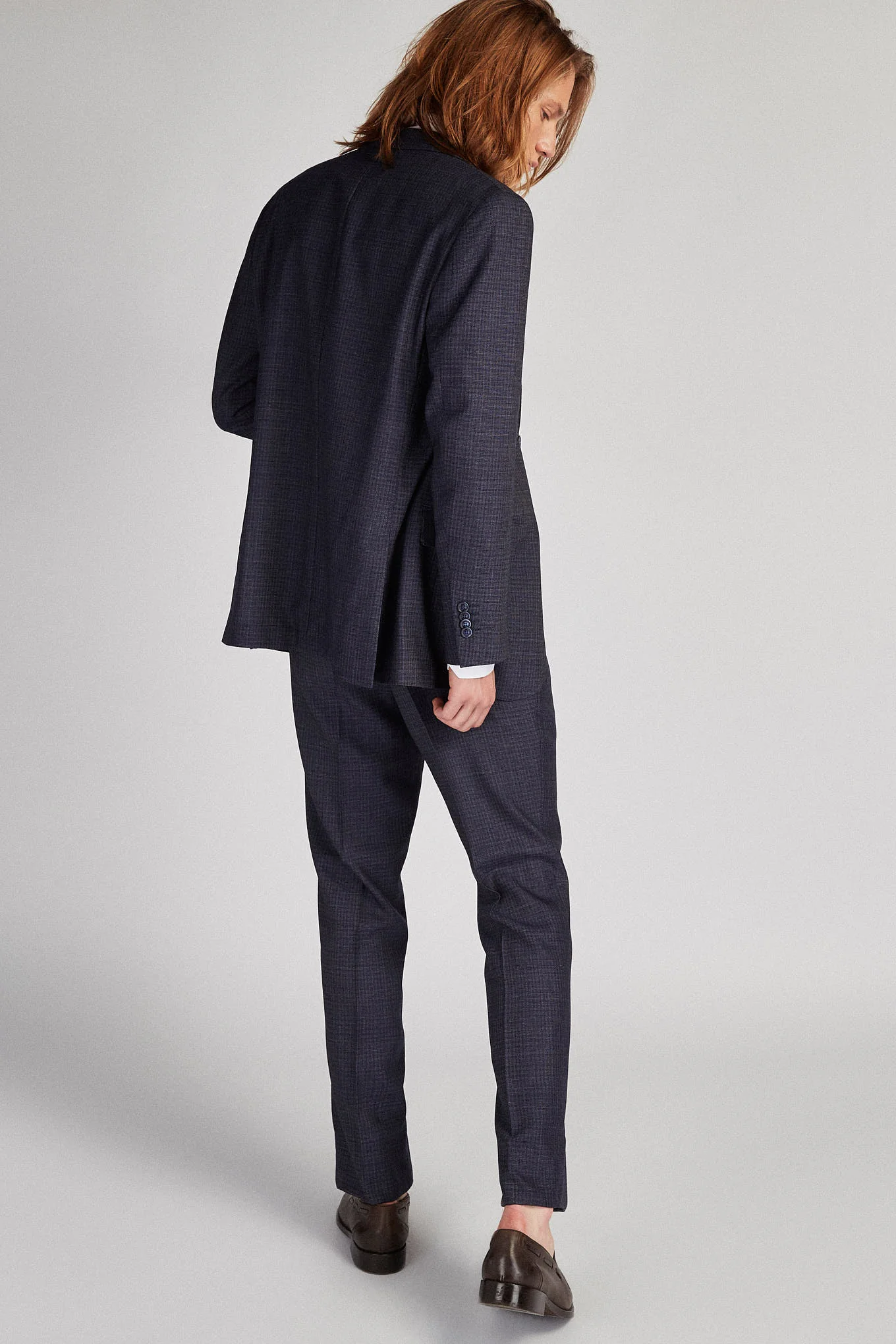 Classic Slim Fit Men's Checked Suit - Image 2